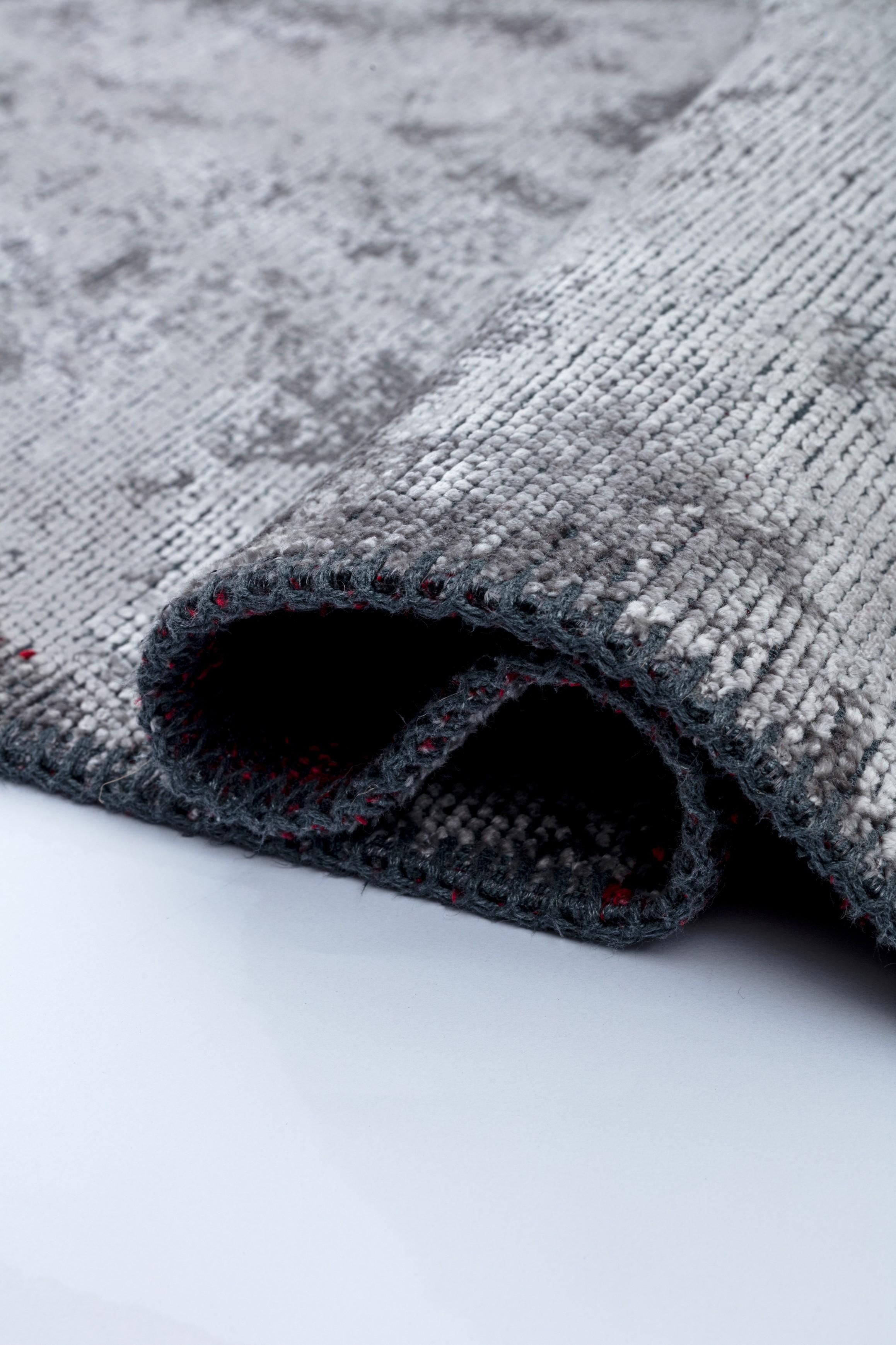 En venta: Alfombra de lujo abstracta moderna  (Gris) 2