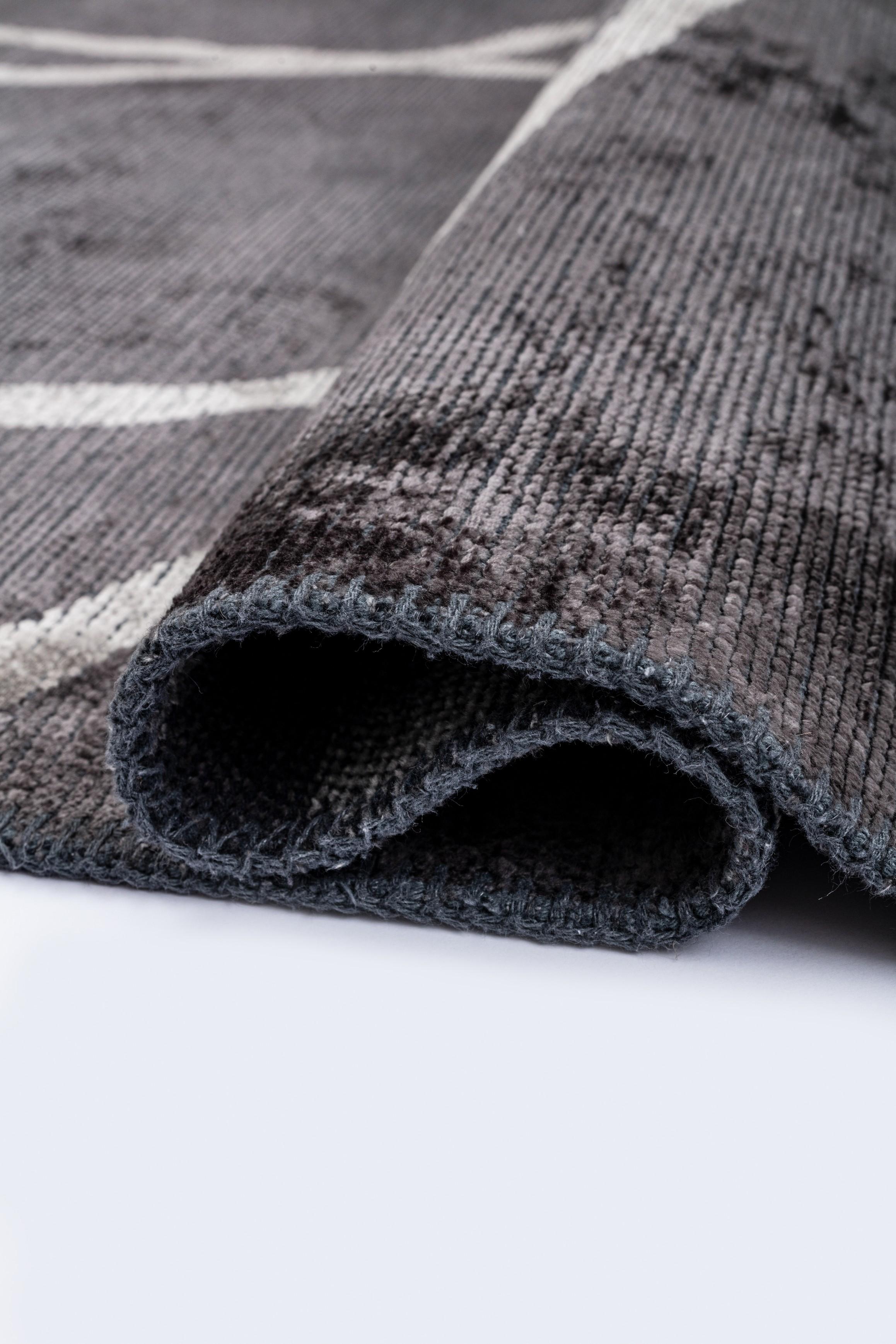 En vente :  (Gris) Tapis de luxe abstrait moderne 2