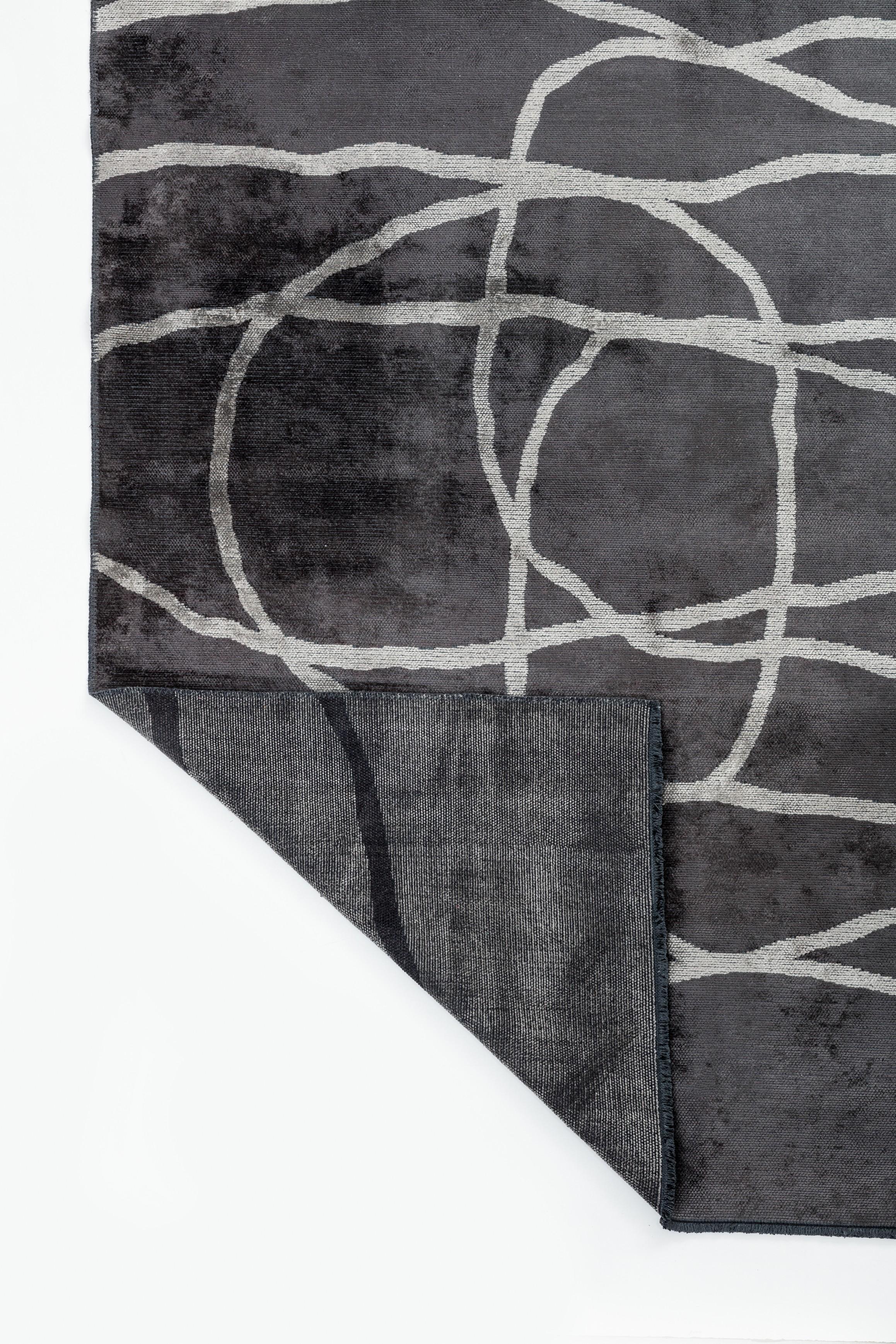 En vente :  (Gris) Tapis de luxe abstrait moderne 3