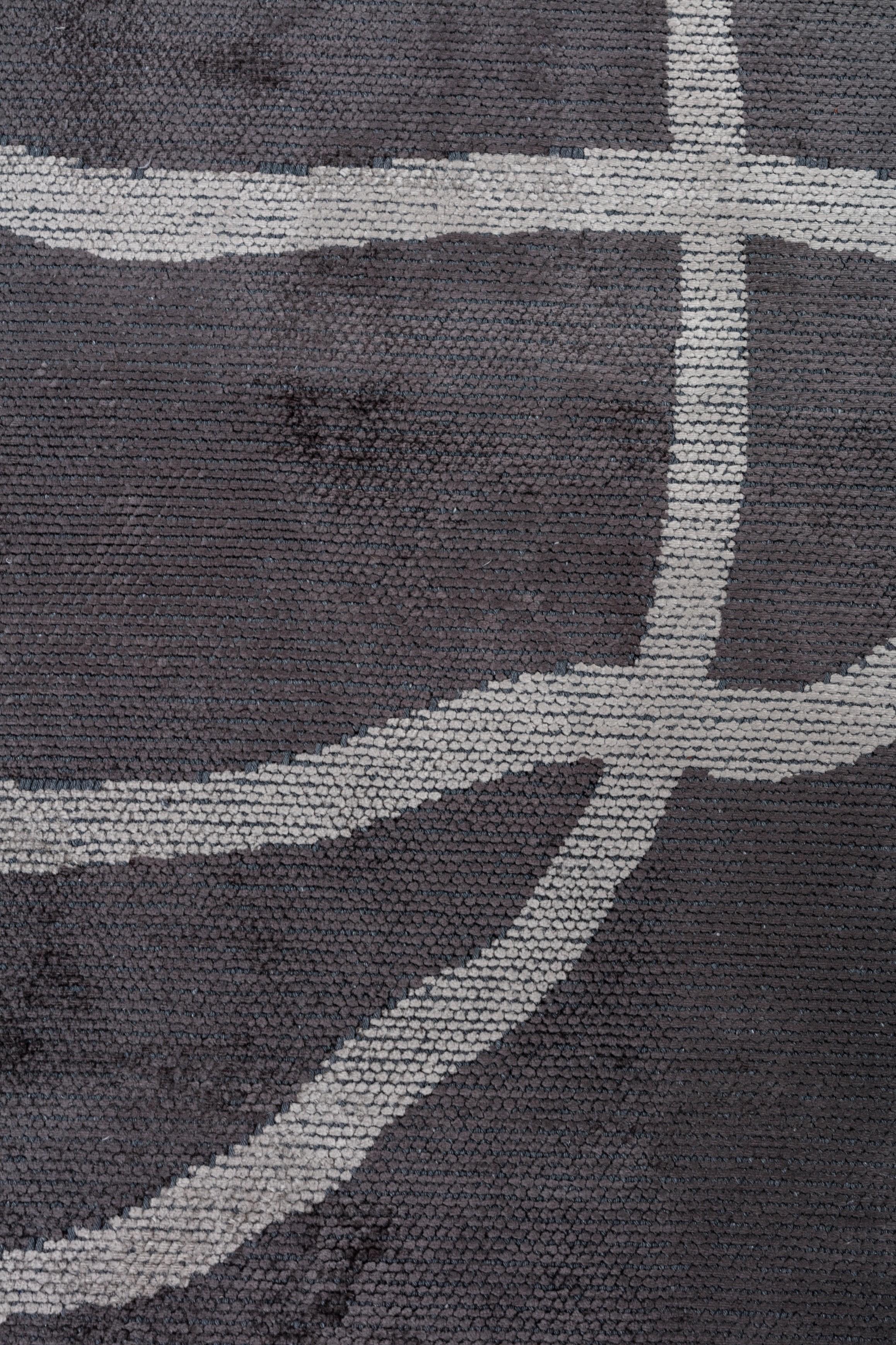 En vente :  (Gris) Tapis de luxe abstrait moderne 5
