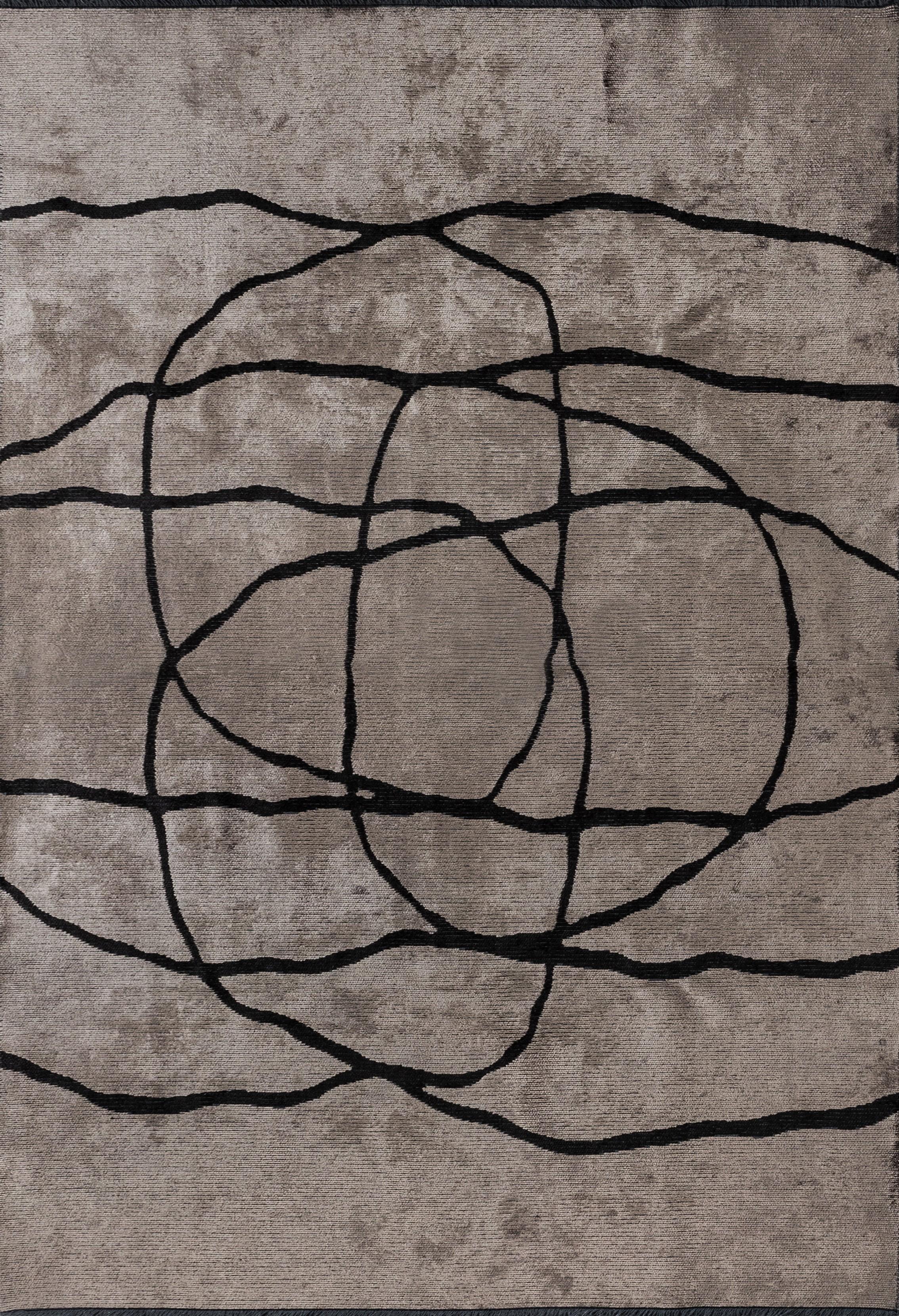 En vente :  (Gris) Tapis de luxe abstrait moderne