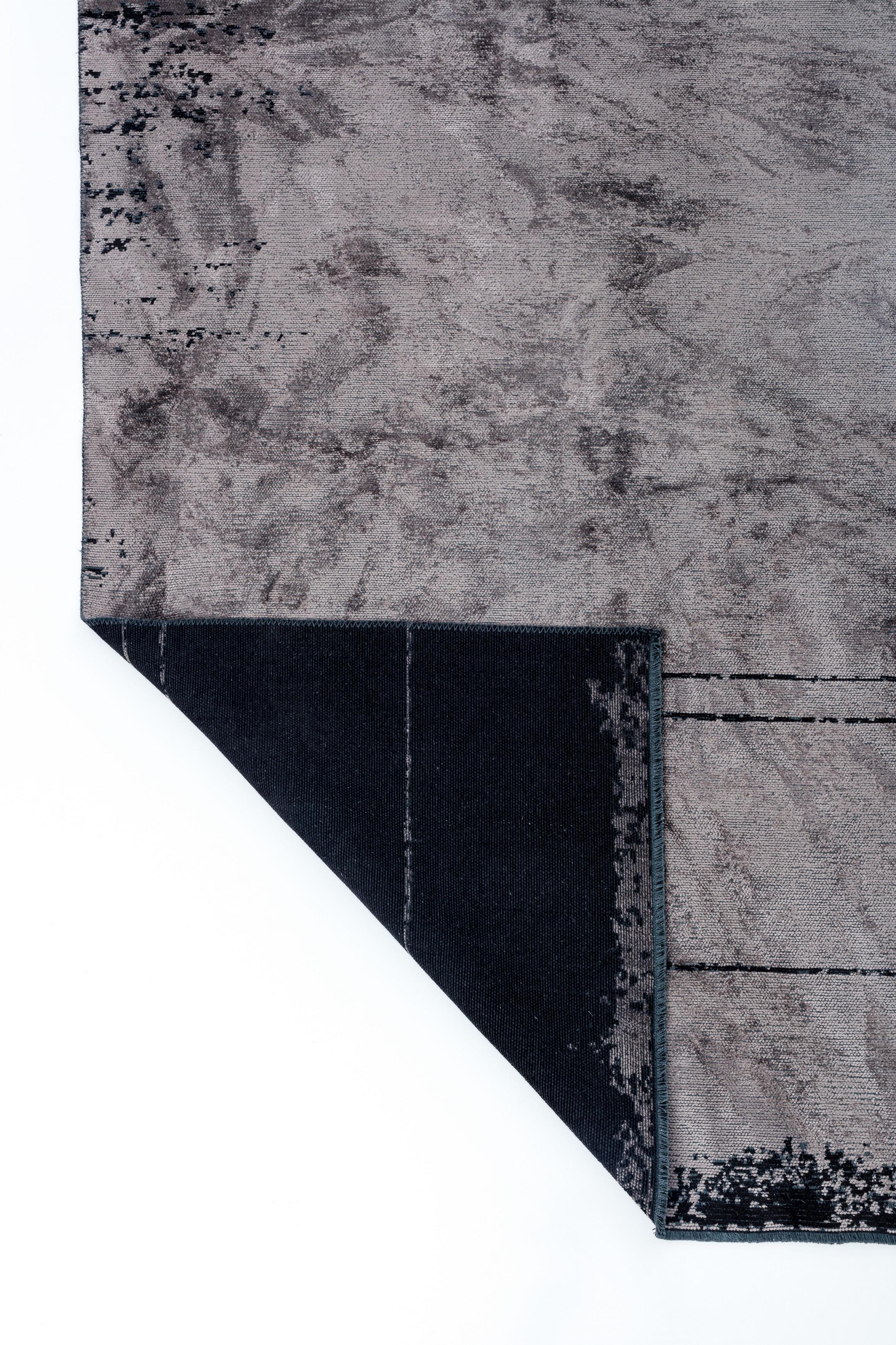 En venta: Alfombra de lujo abstracta moderna  (Gris) 3