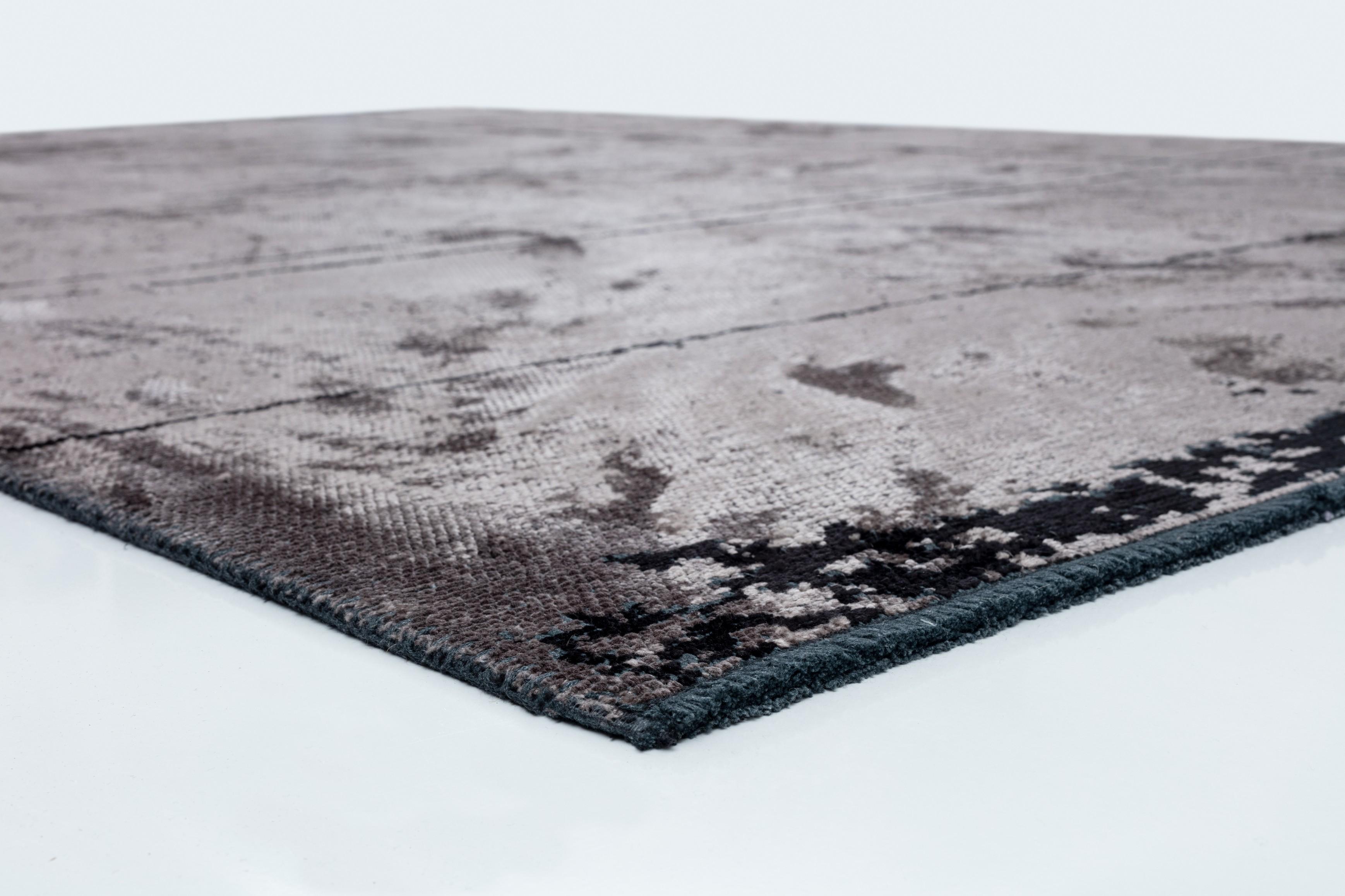 En venta: Alfombra de lujo abstracta moderna  (Gris) 4