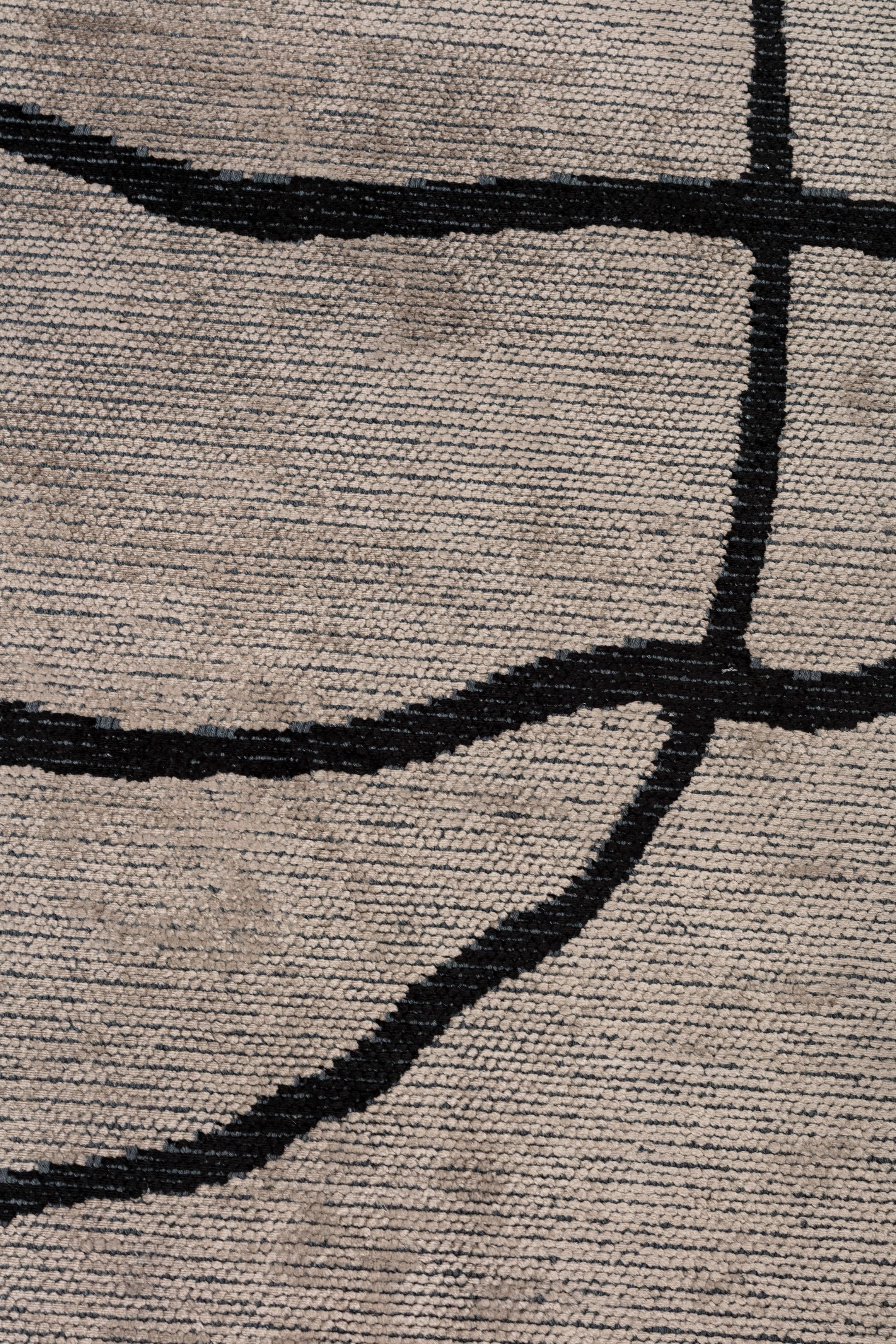 En venta: Alfombra de lujo abstracta moderna  (Gris) 5