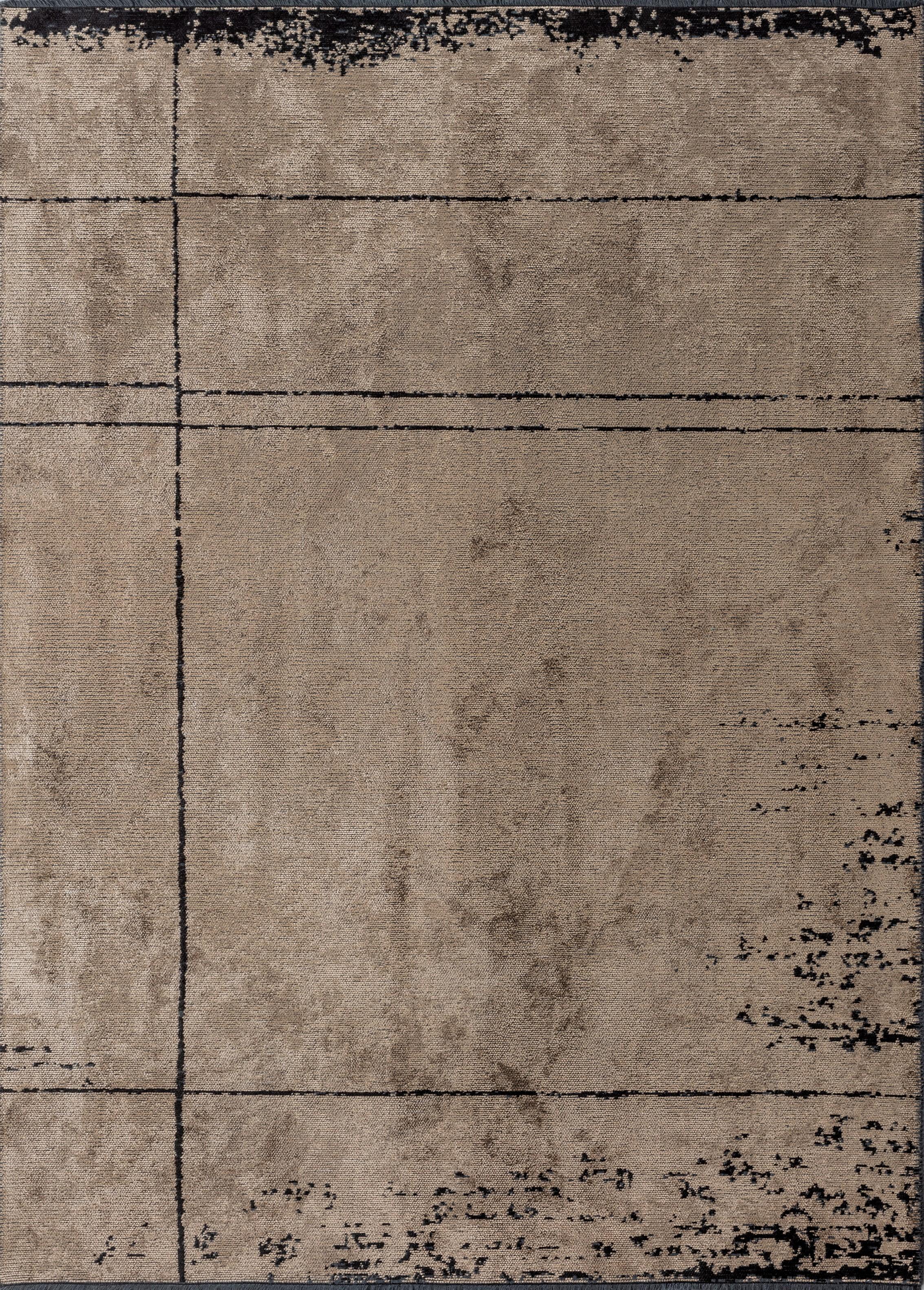 En venta: Alfombra de lujo abstracta moderna  (Negro)