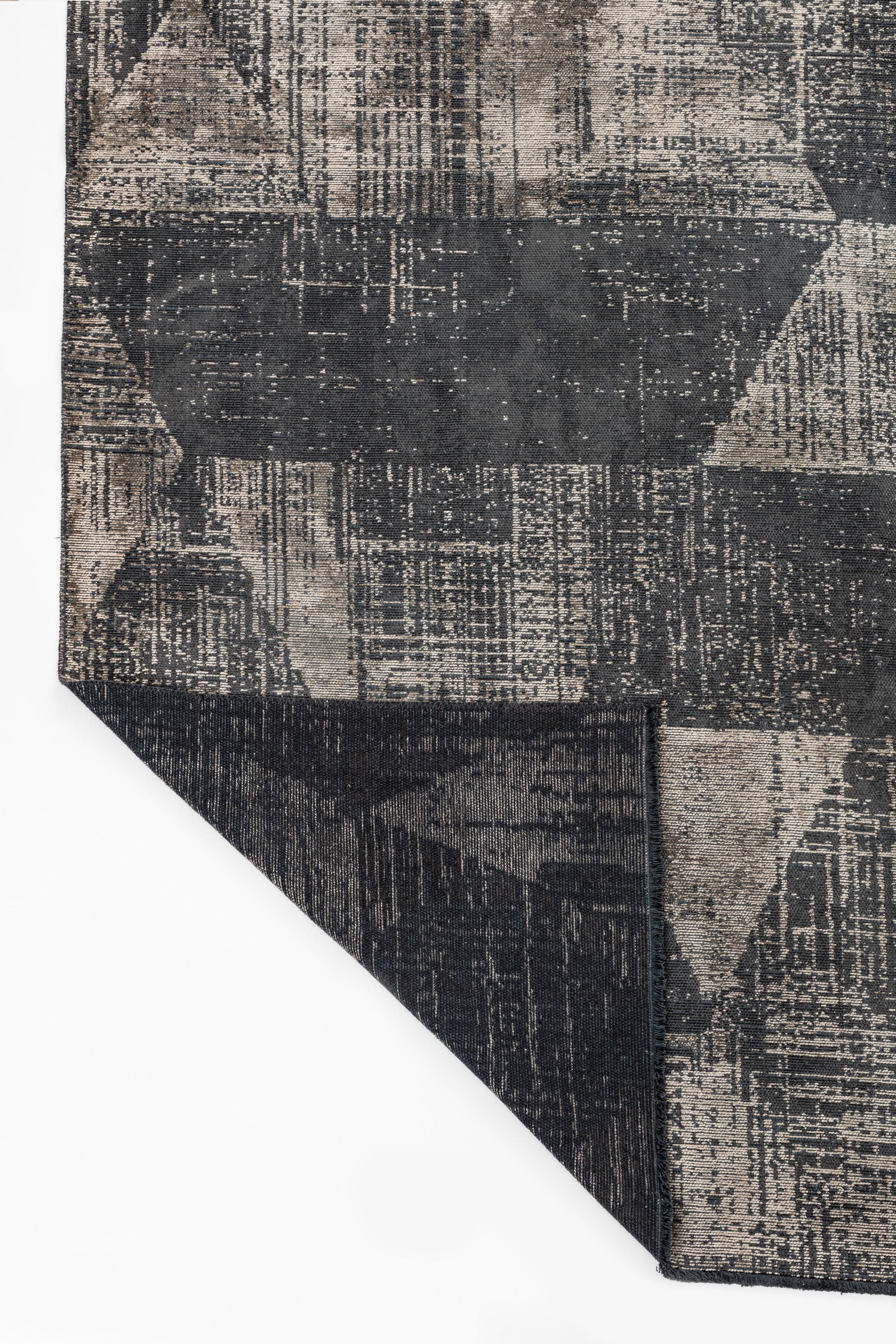 En venta: Moderno  Alfombra de lujo abstracta  (Gris) 3