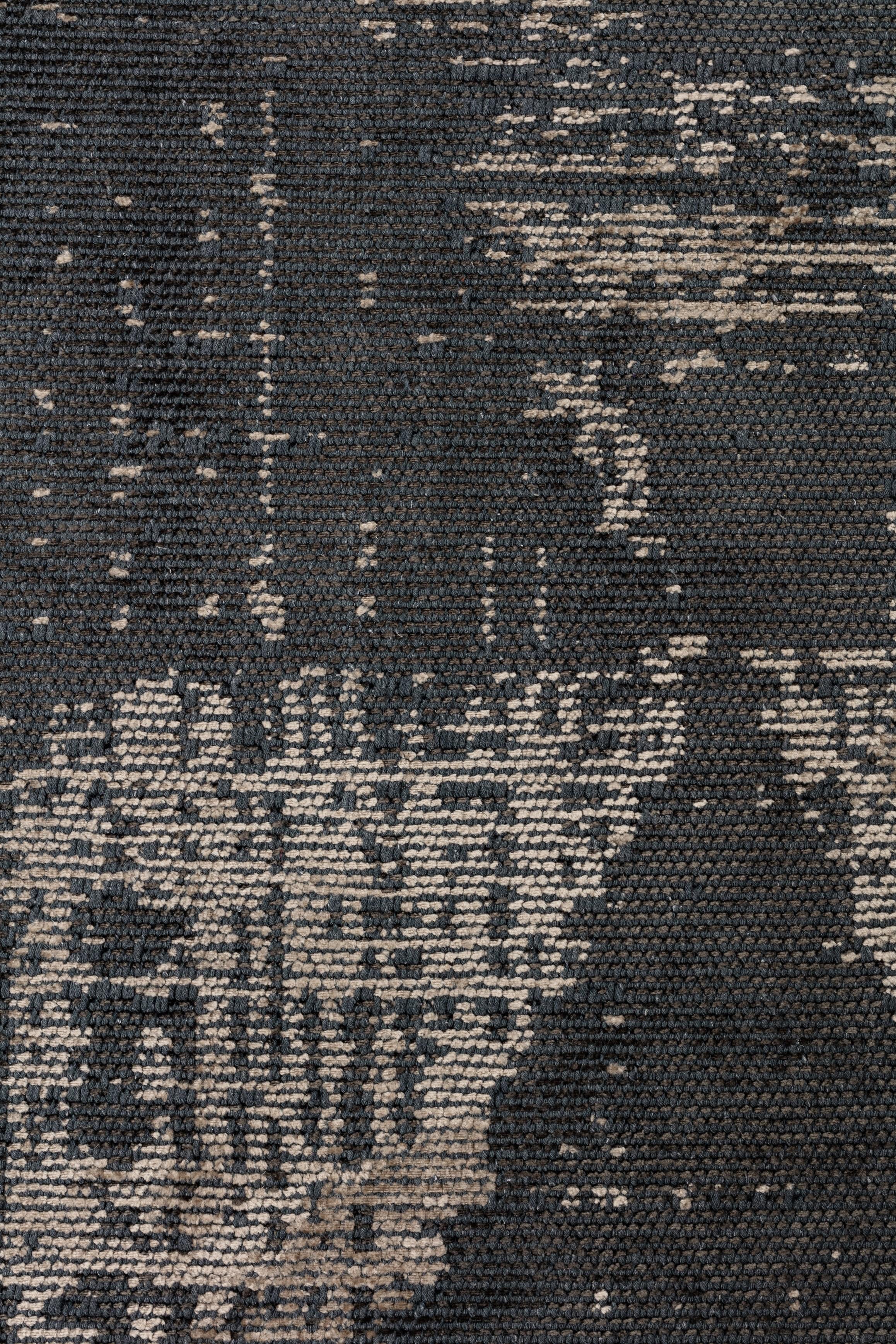 En venta: Moderno  Alfombra de lujo abstracta  (Gris) 4