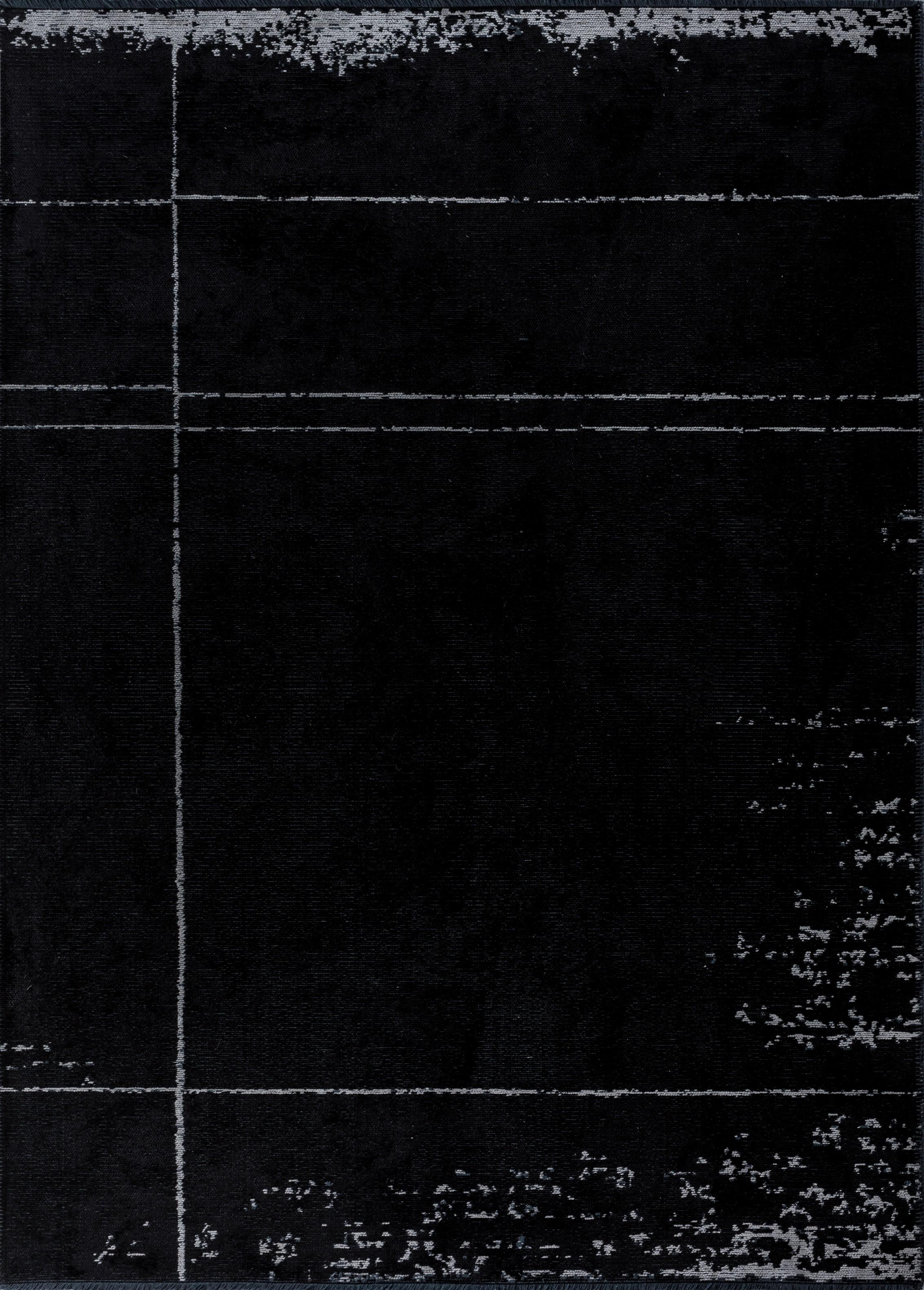 En venta: Alfombra de lujo abstracta moderna  (Negro)