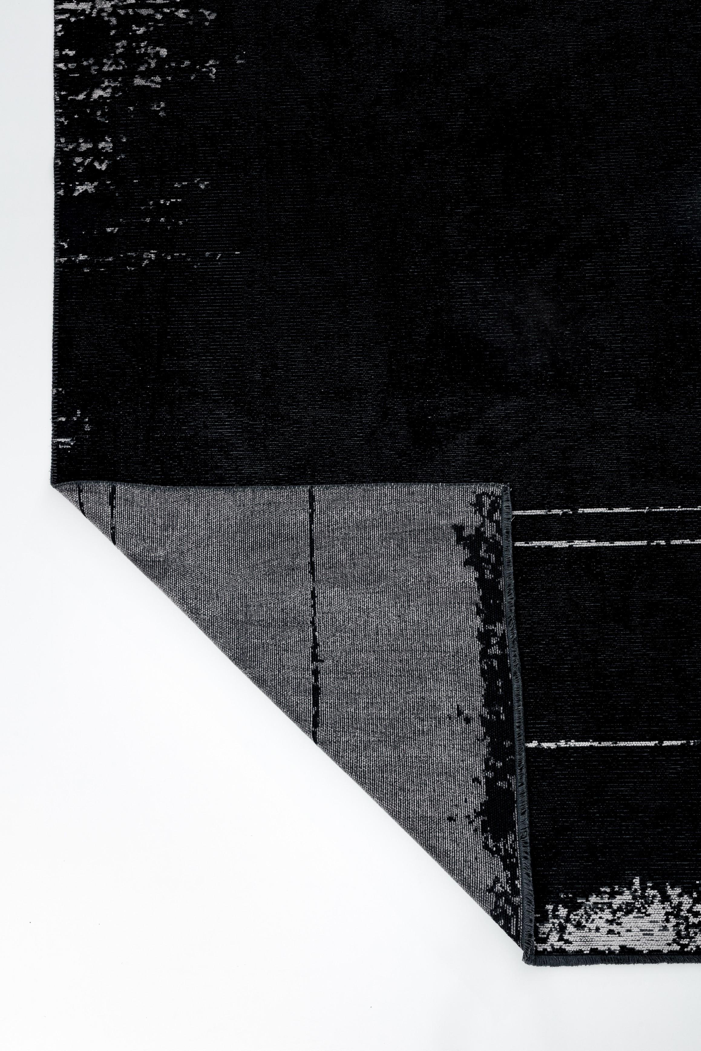 En venta: Alfombra de lujo abstracta moderna  (Negro) 3