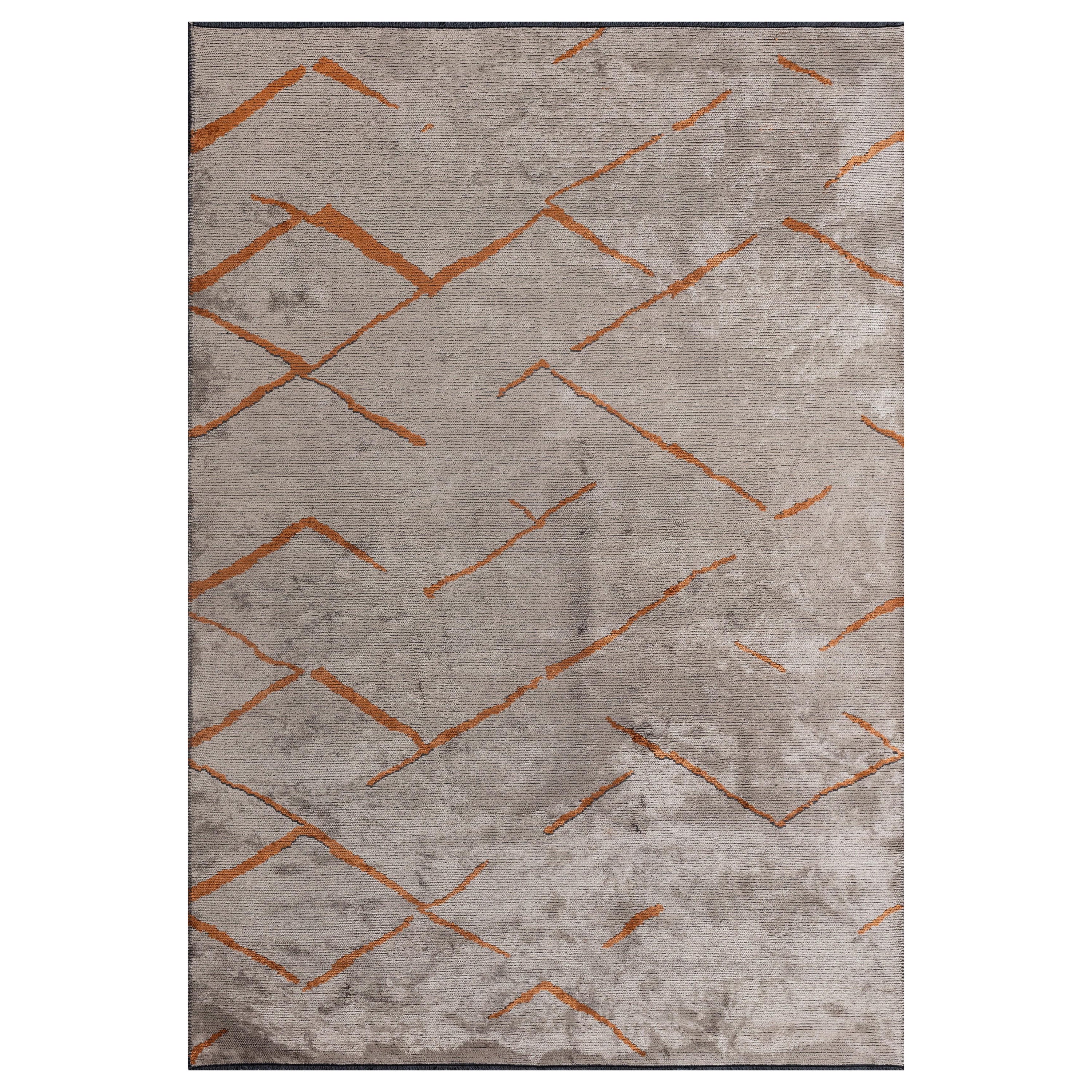 Im Angebot: Moderner abstrakter Luxus-Teppichboden,  (Beige)