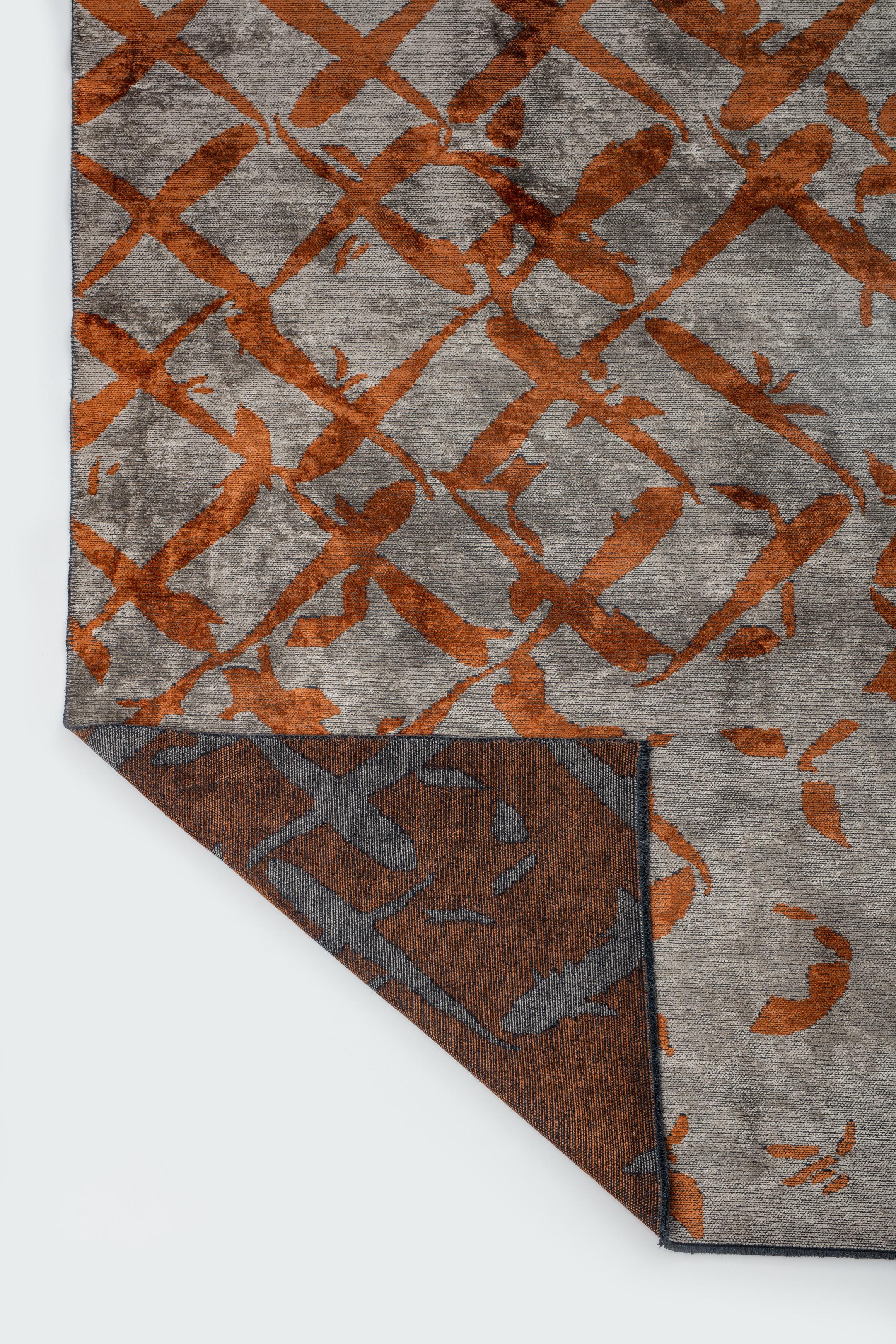 For Sale:  (Gray) Modern Abstract Luxury Hand-Finished Area Rug 3