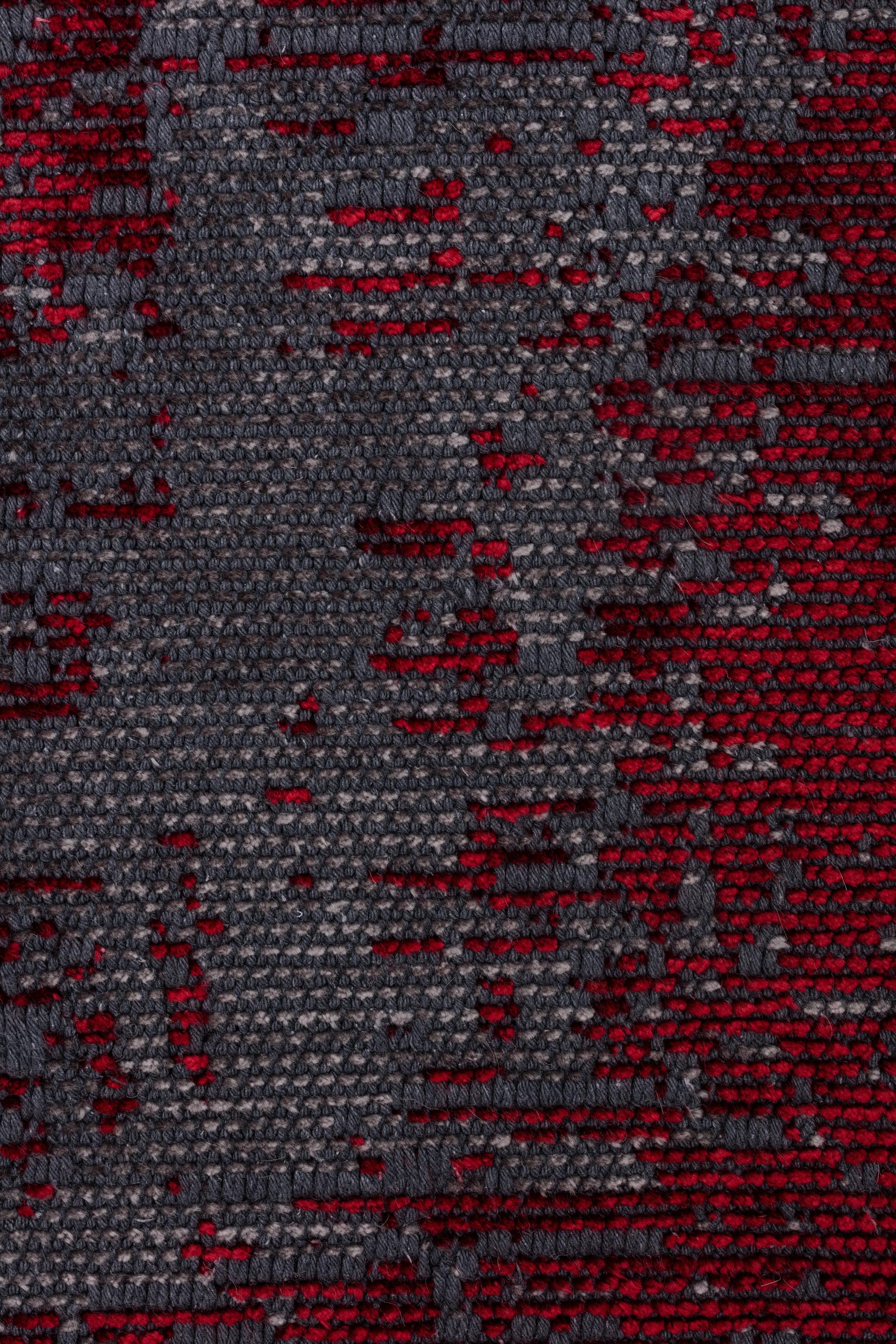 For Sale:  (Gray) Modern Abstract Luxury Hand-Finished Area Rug 5