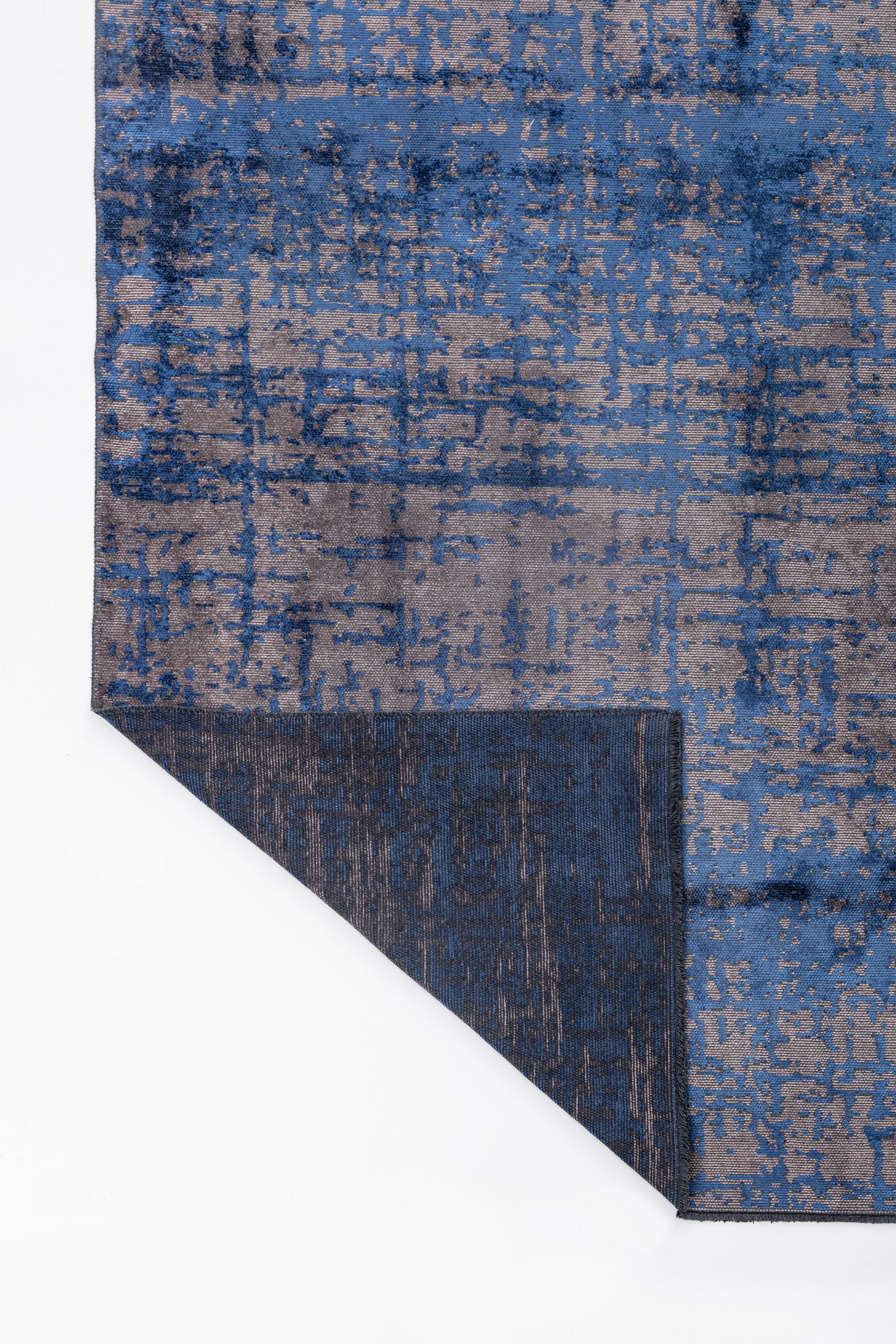 in vendita:  (Blu) Tappeto di lusso moderno astratto rifinito a mano 3