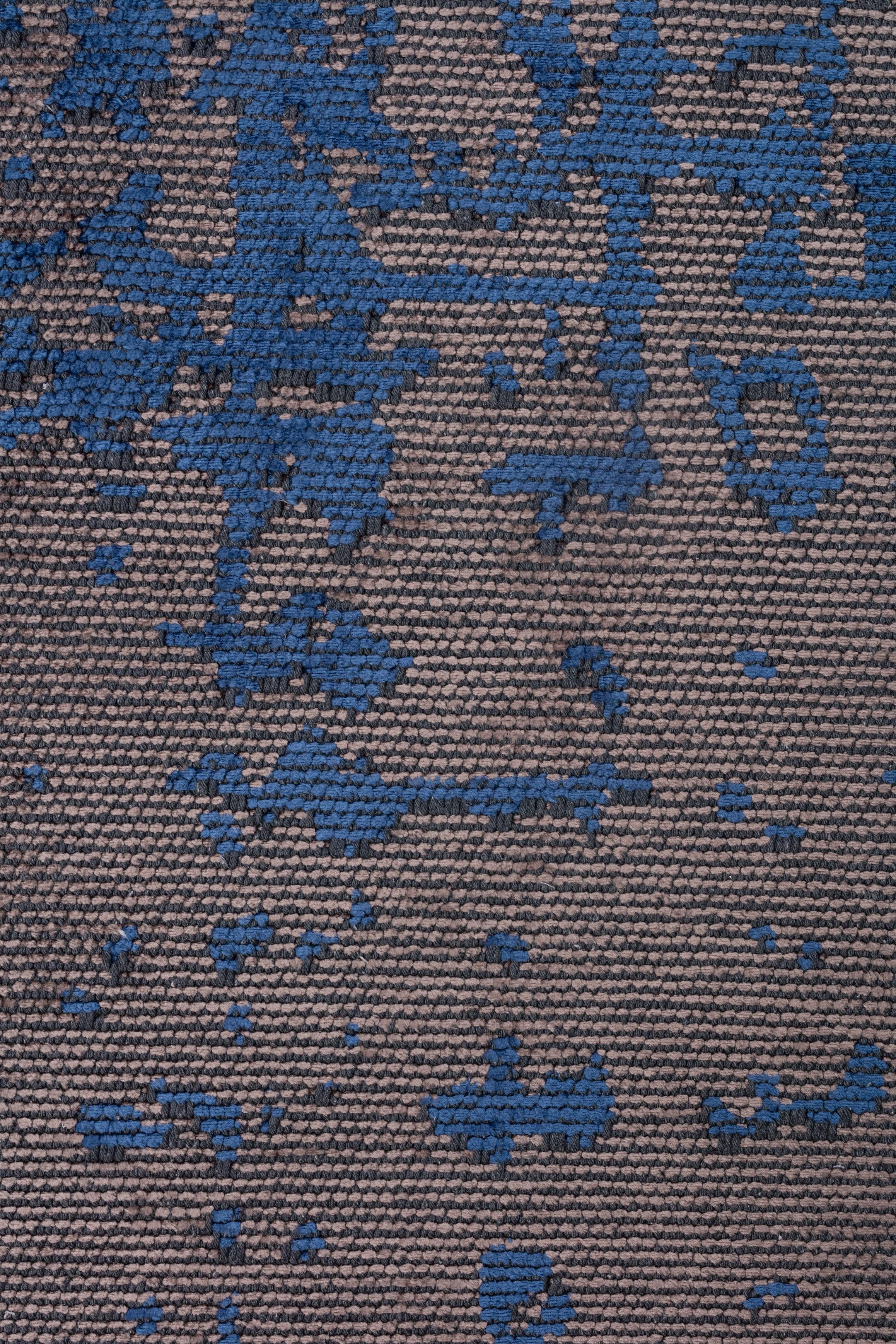 in vendita:  (Blu) Tappeto di lusso moderno astratto rifinito a mano 5