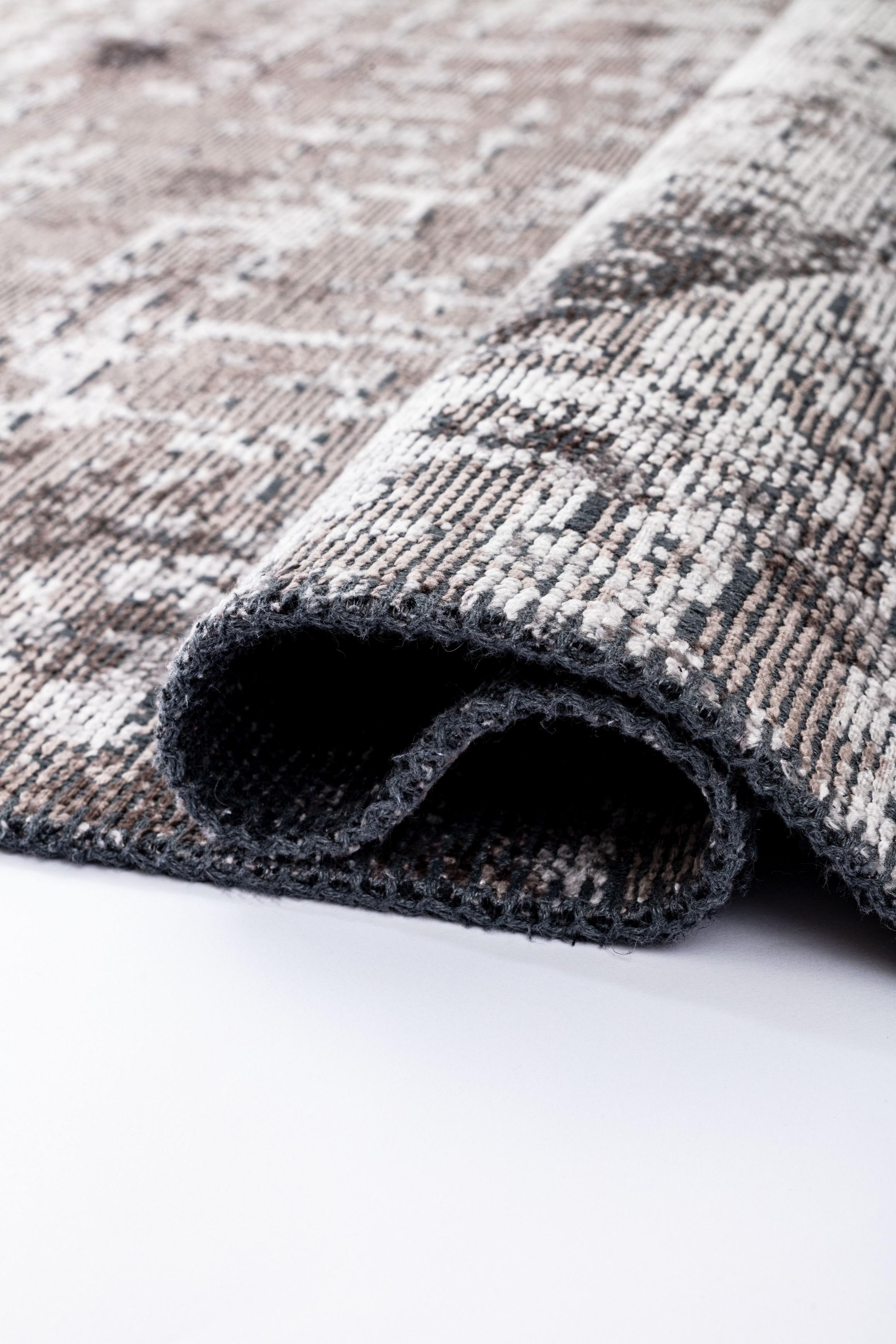in vendita:  (Grigio) Tappeto di lusso moderno astratto rifinito a mano 2