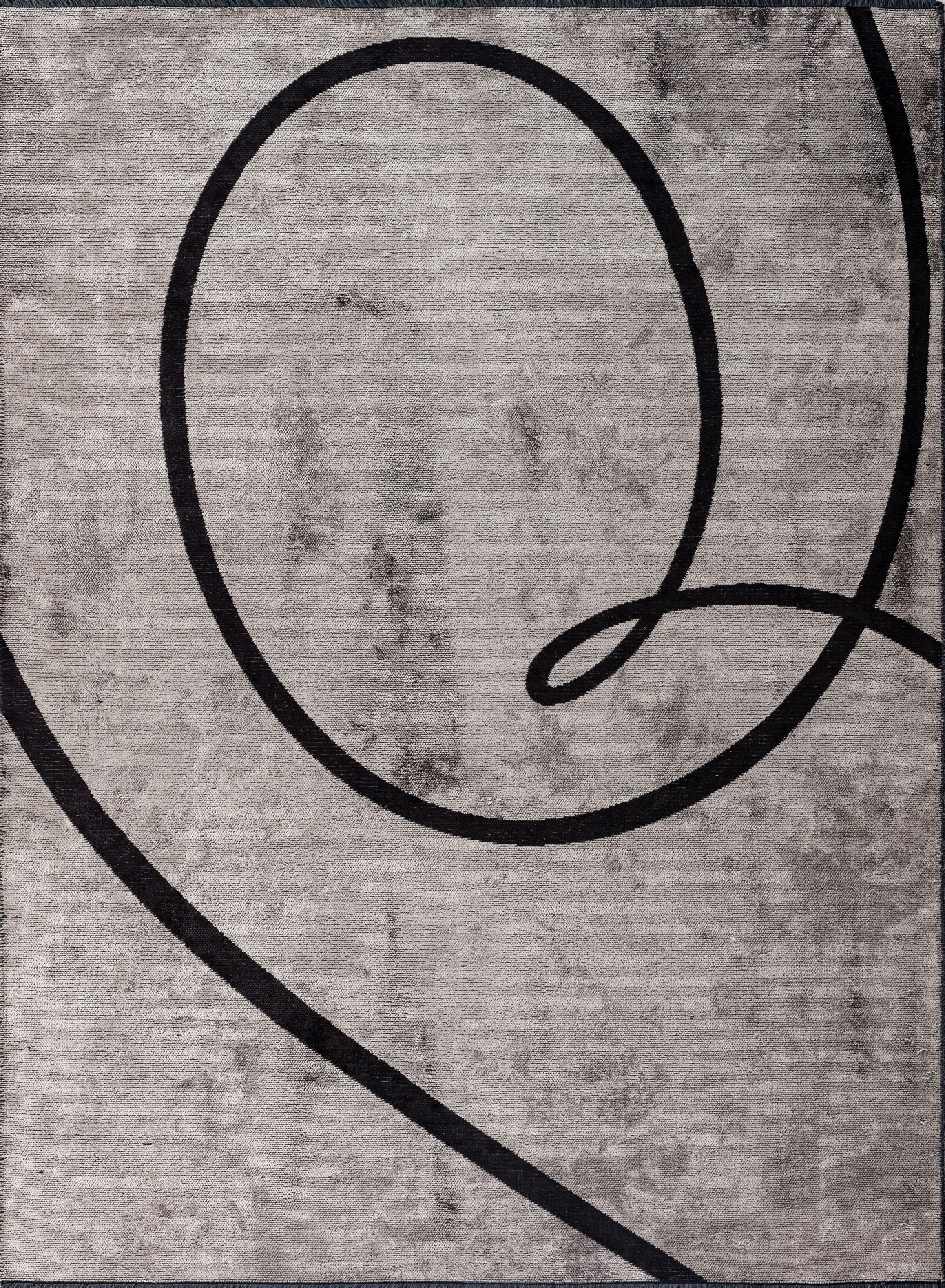 For Sale:  (Gray) Modern Abstract Luxury Hand-Finished Area Rug