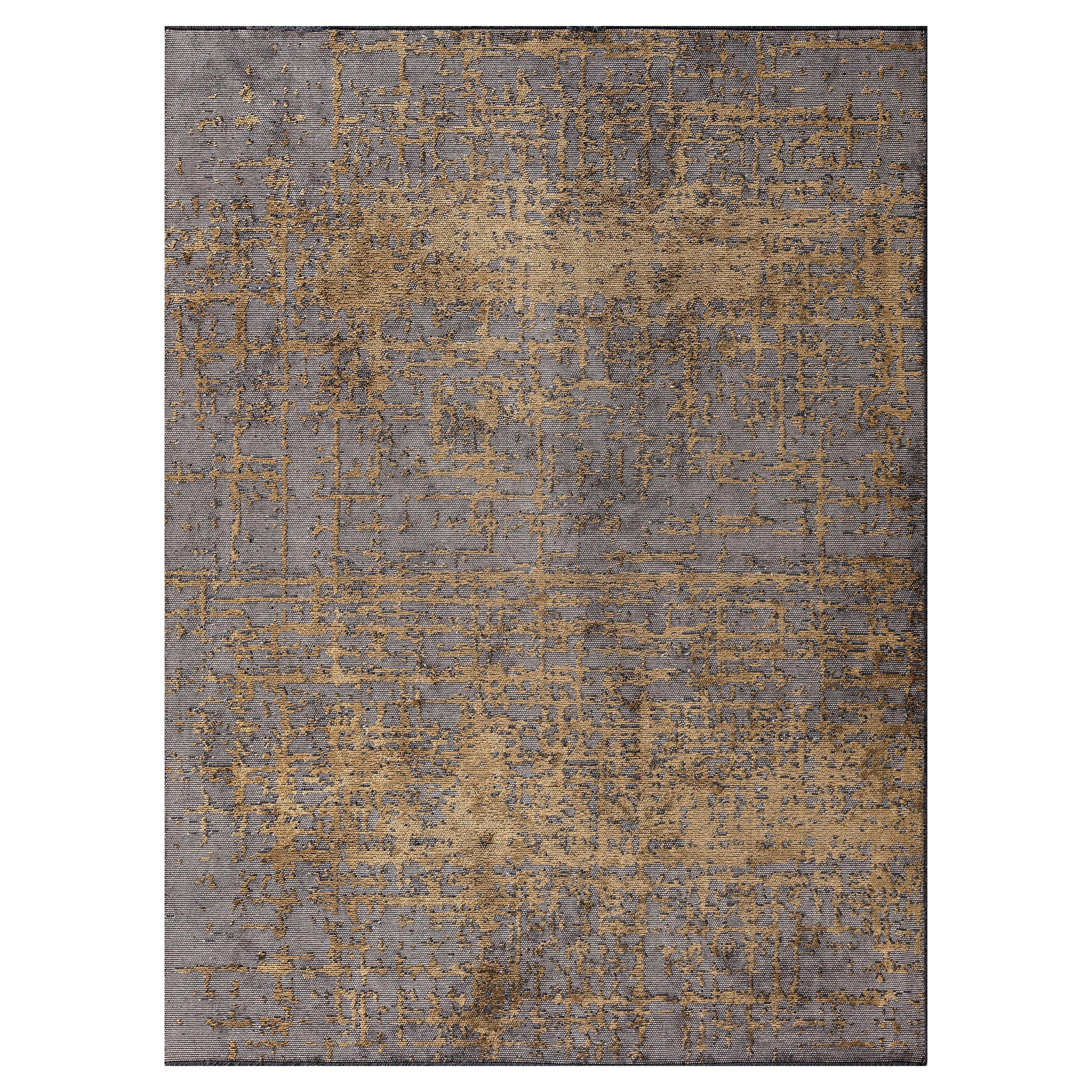 En vente :  (Marron) Tapis de sol Moderns Abstract Luxury, fini à la main