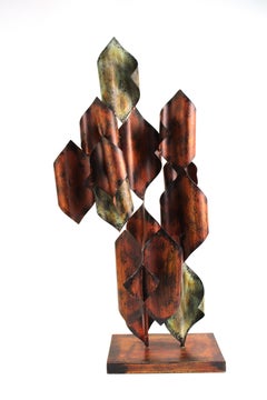 Modern Abstract Metal Sculpture in Style of Curtis Jere