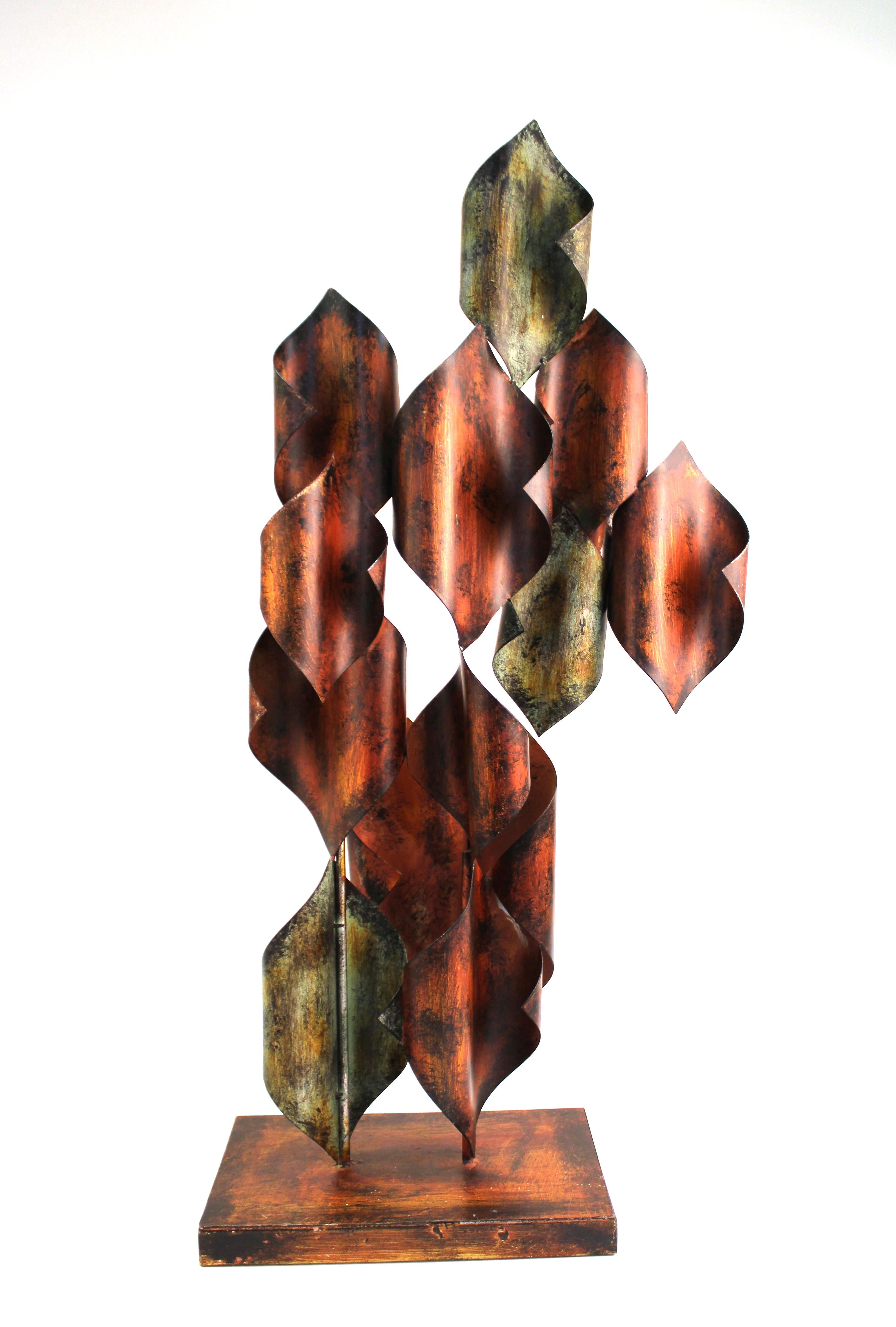 Modern Abstract Metal Sculpture in Style of Curtis Jere For Sale 1