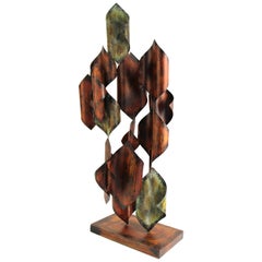 Modern Abstract Metal Sculpture in Style of Curtis Jere