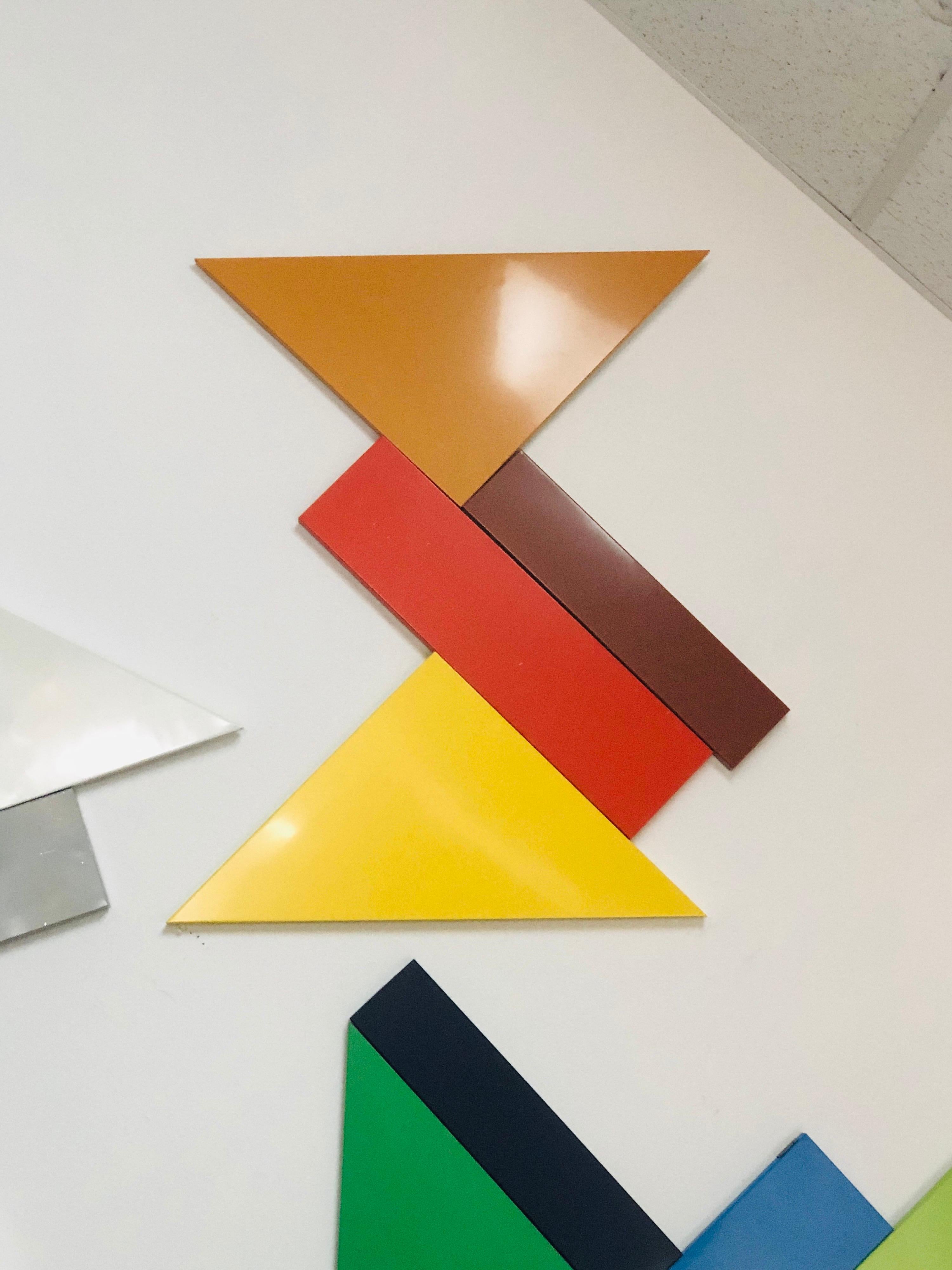Modern Abstract Metal Wall Art, 1970s For Sale 7