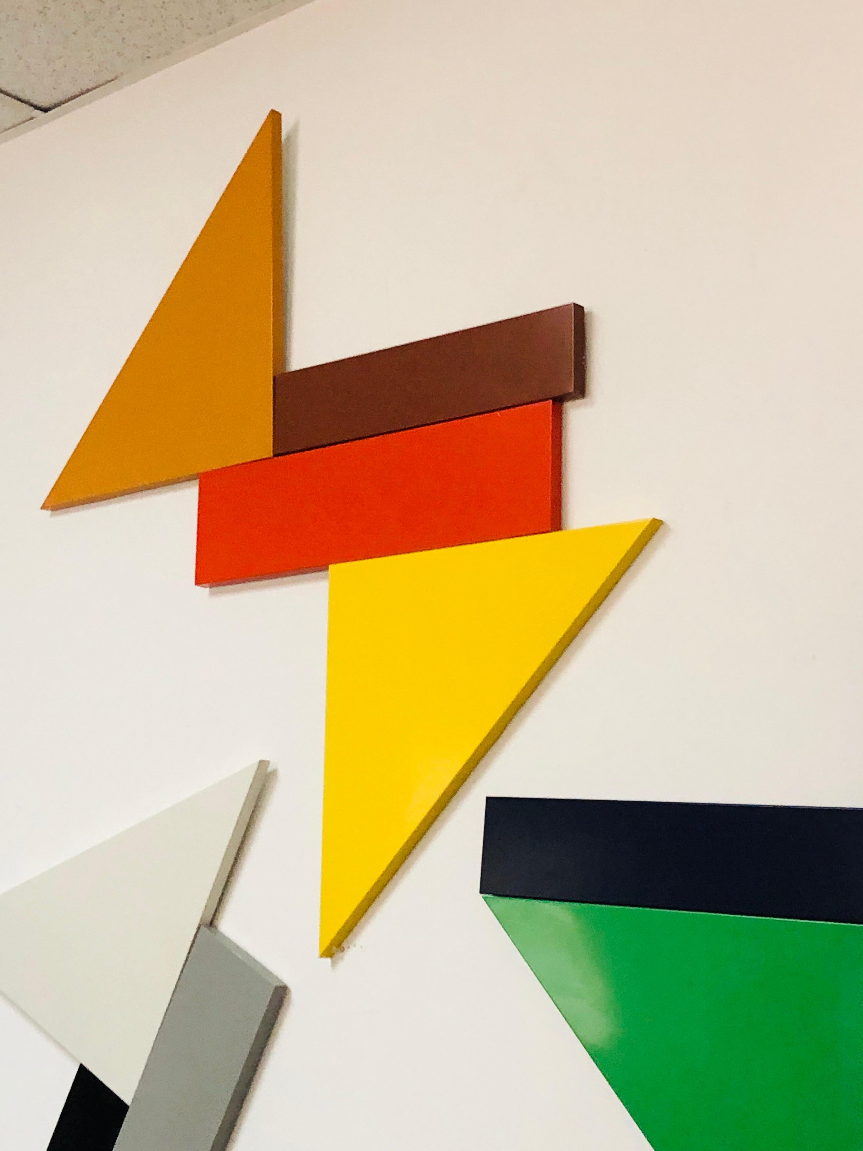 Modern Abstract Metal Wall Art, 1970s For Sale 8