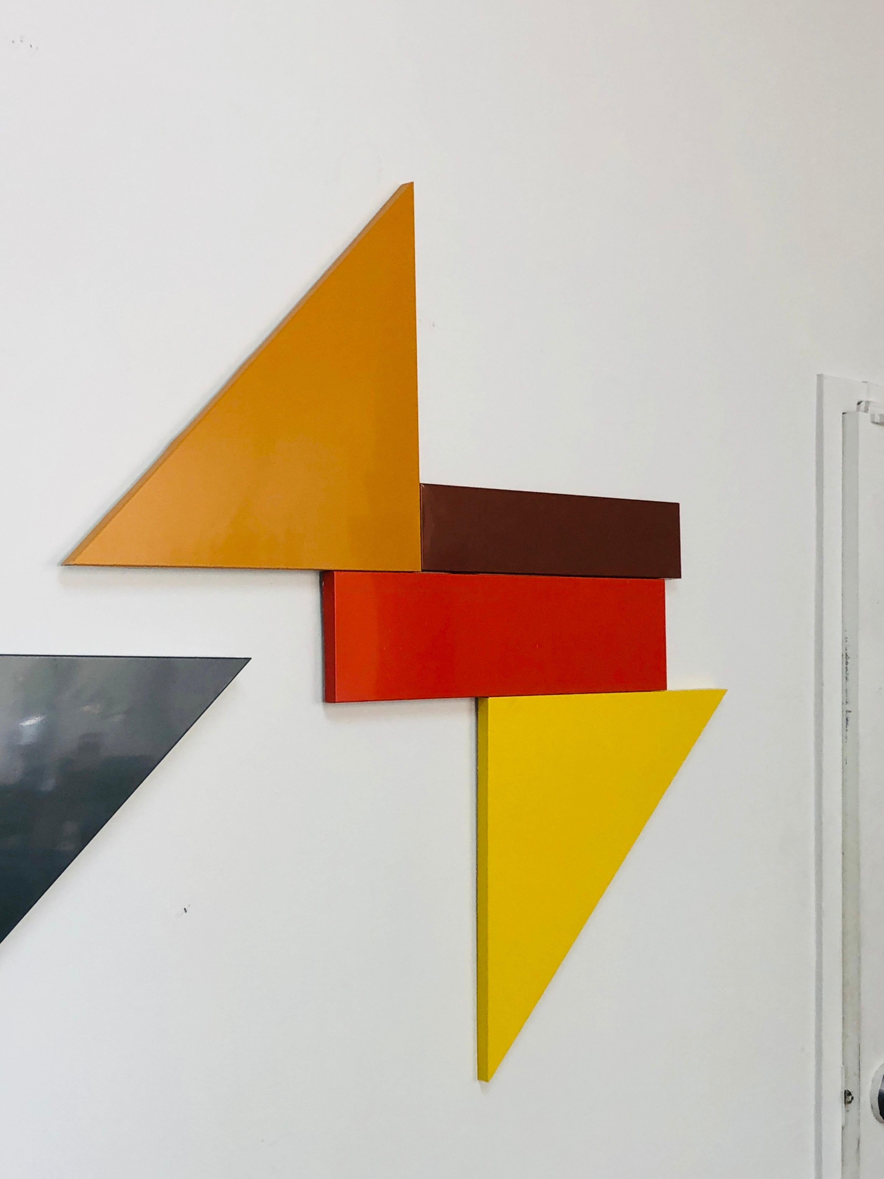 Modern Abstract Metal Wall Art, 1970s For Sale 1