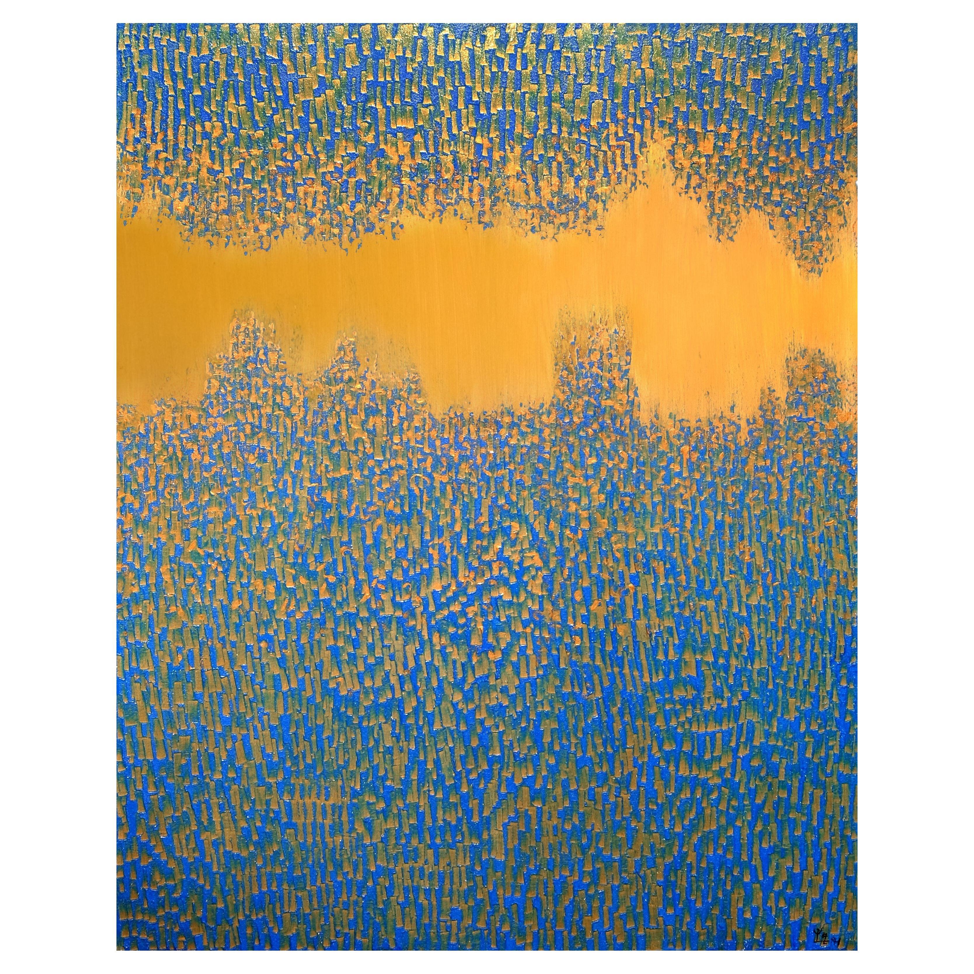 Harold A. Laynor MixedMedia on Canvas, Titled "Implosion" For Sale at