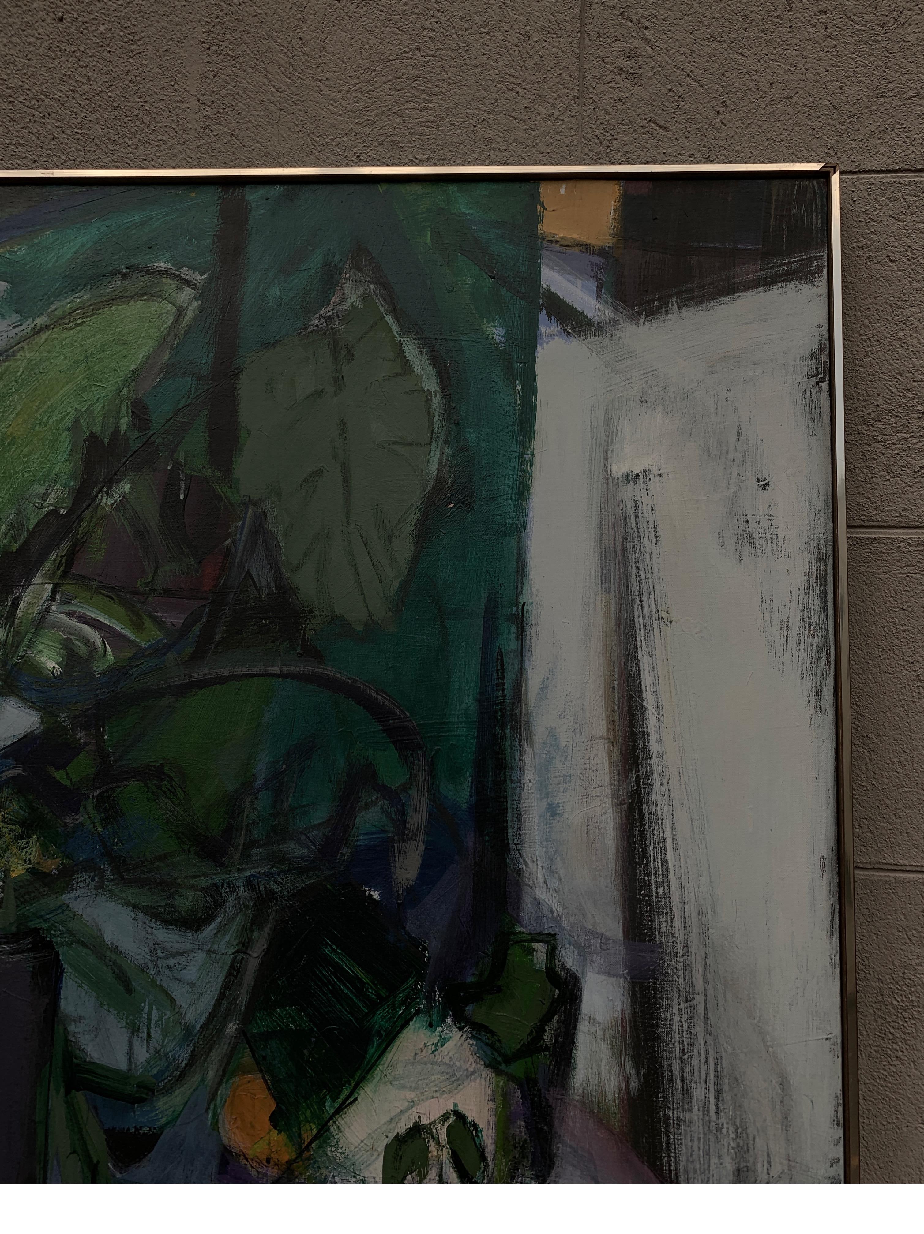 Modernes abstraktes Gemälde, Öl auf Leinwand, Gemälde von Hannah Katz 5