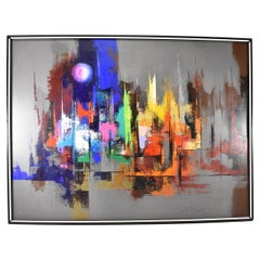Modern Abstract Oil on Canvas Painting by Roy M. Steinberg