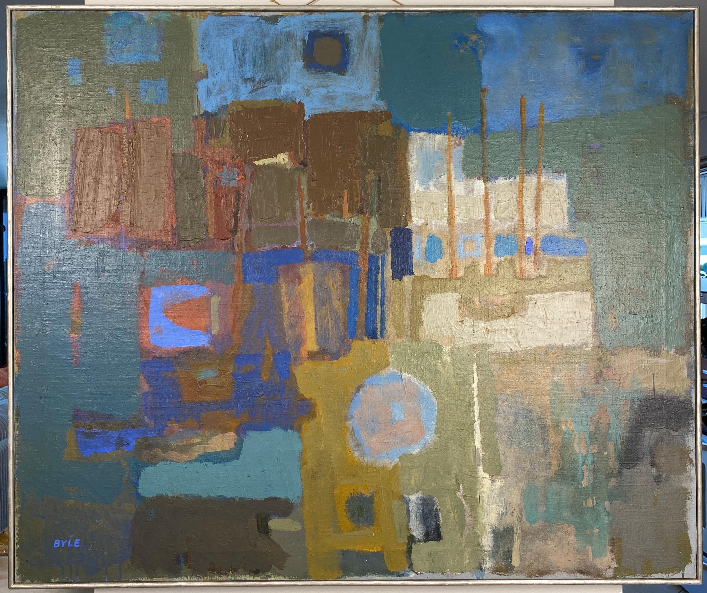 Un sorprendente dipinto astratto di John Byle. 

John Byle è nato a Detroit, nel Michigan. Ha studiato arte a Chicago ed è emigrato in Israel nel 1951. Byle è stato a capo del Dipartimento d'Arte dell'Accademia Bezalel per l'Arte e il Design, a