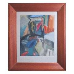 Modern Abstract Painting by Unknown New York Artist 1950s
