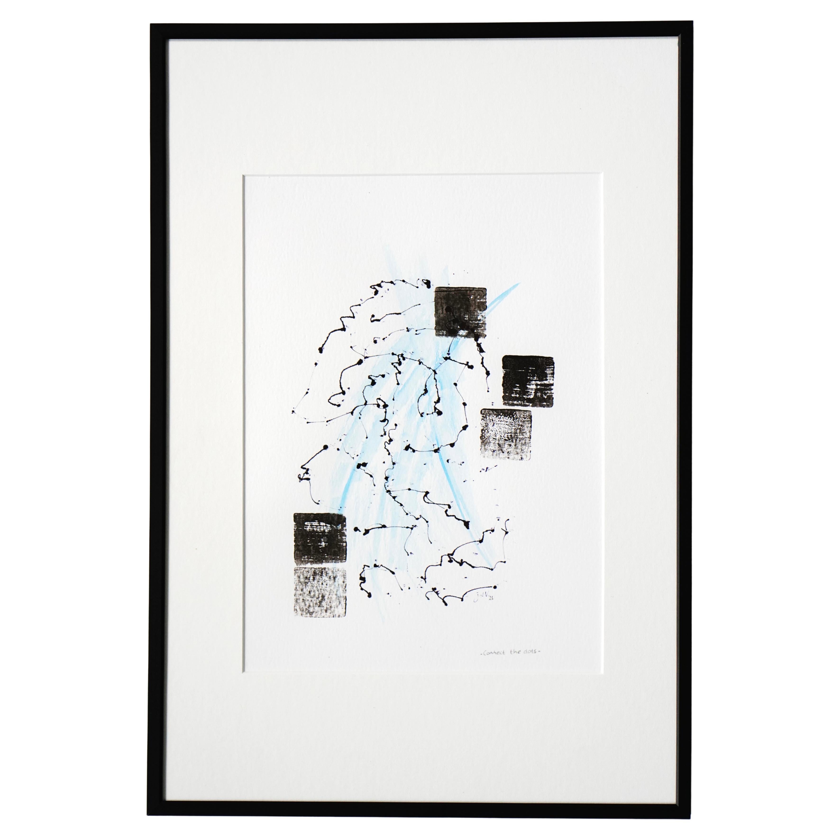 Modern Abstract painting "Connect the Dots" by Jolijn de Veer, Dijkman For Sale