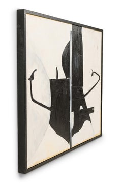 Pittura astratta moderna, dipinta a mano, fine del XX secolo, Stati Uniti, 39x51"