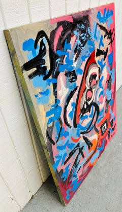 Modern Abstract Painting Signed R. Monti