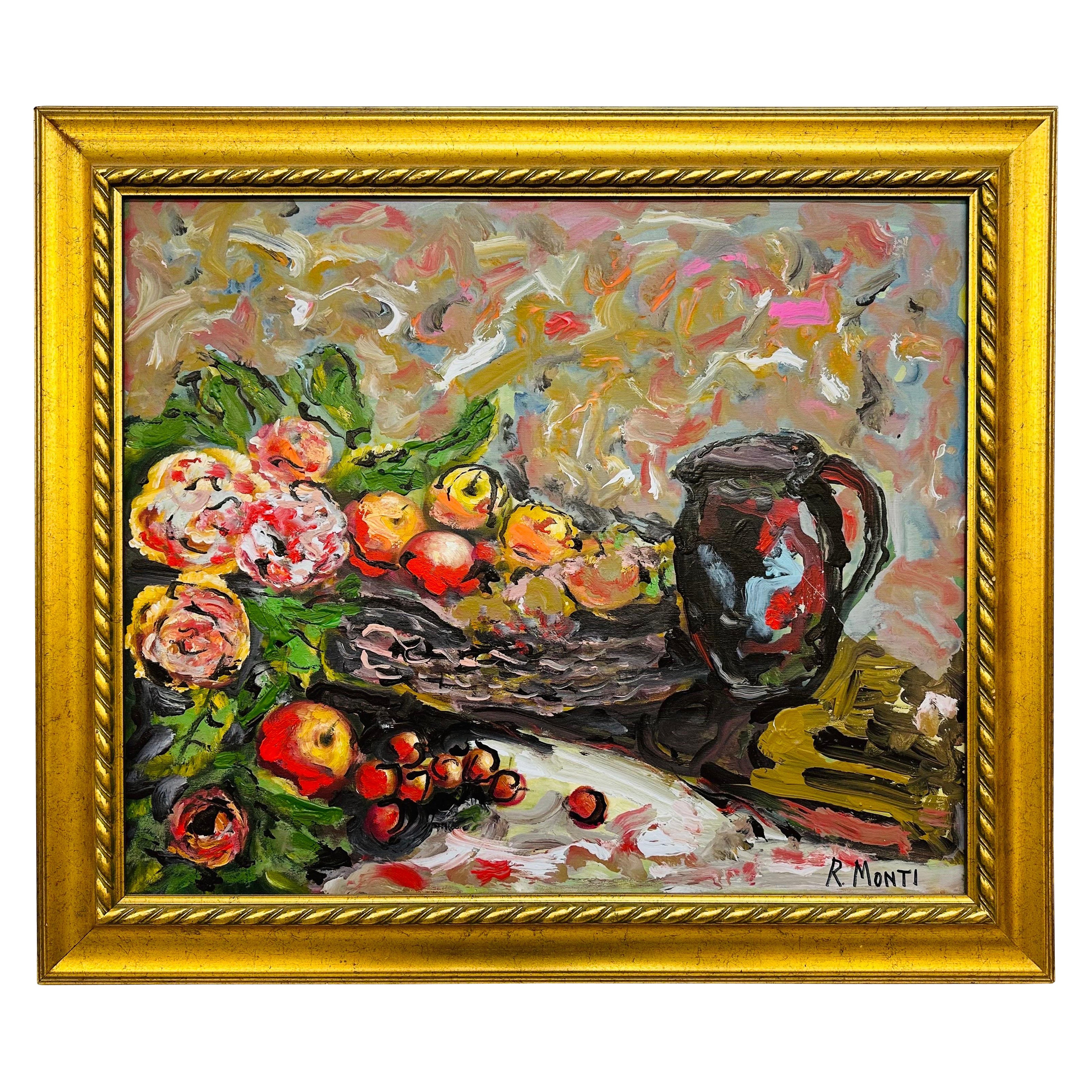 Modern Abstract Painting Signed R. Monti