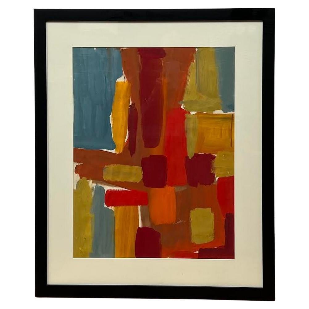 Modern Abstract Patchwork Gouache by Jae Carmicael For Sale