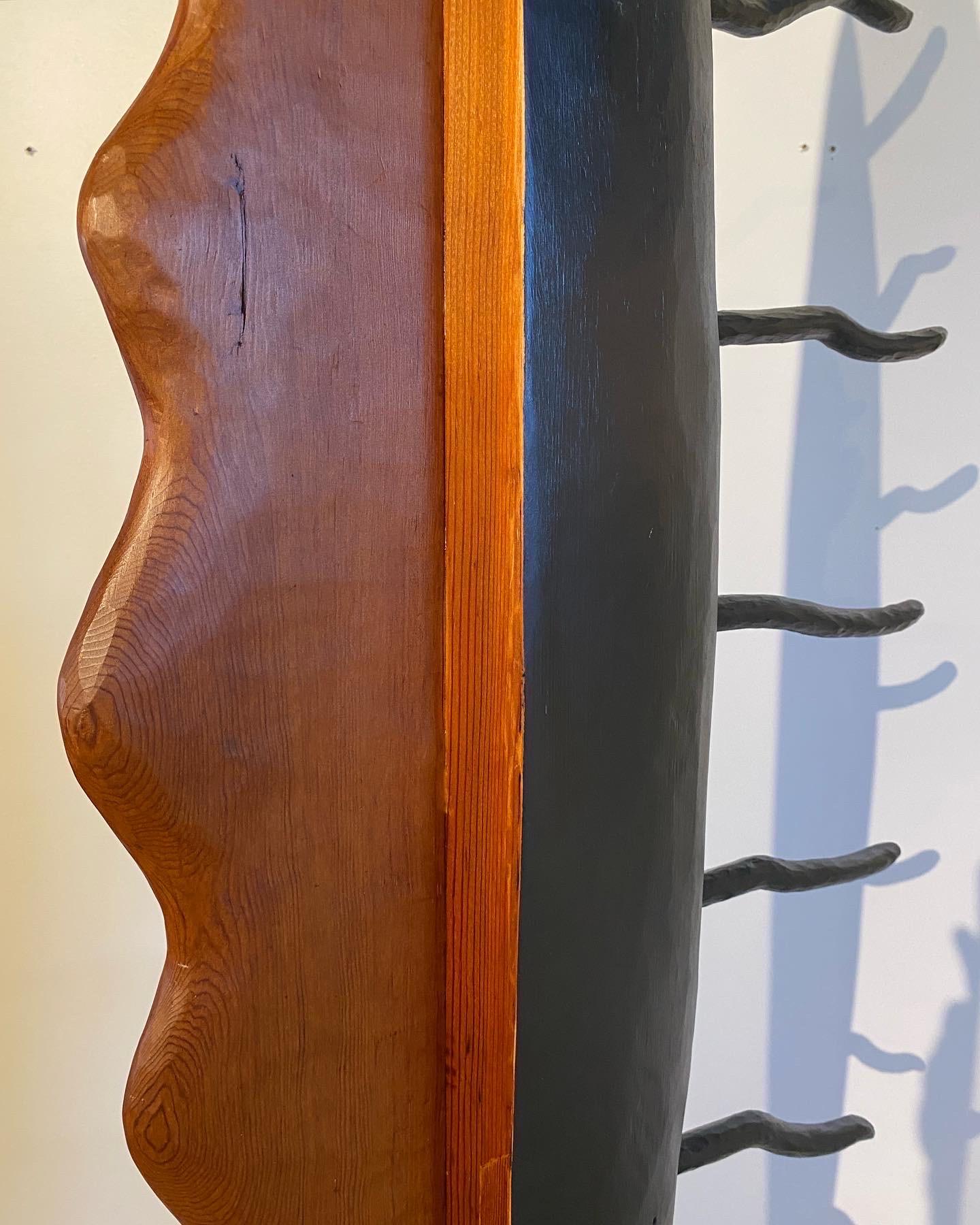 Late 20th Century Modern Abstract Redwood Sculpture For Sale