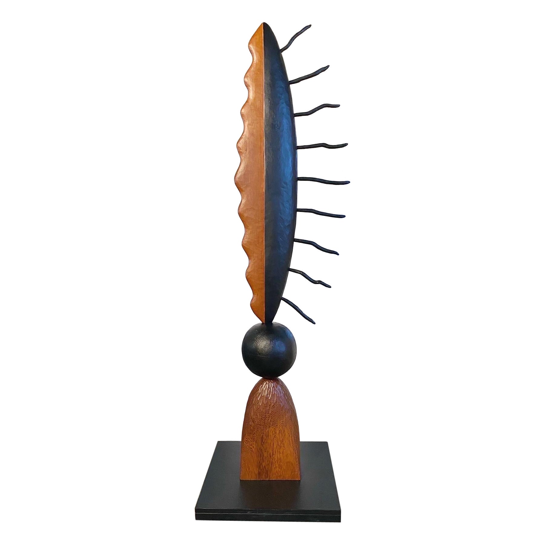 Modern Abstract Redwood Sculpture