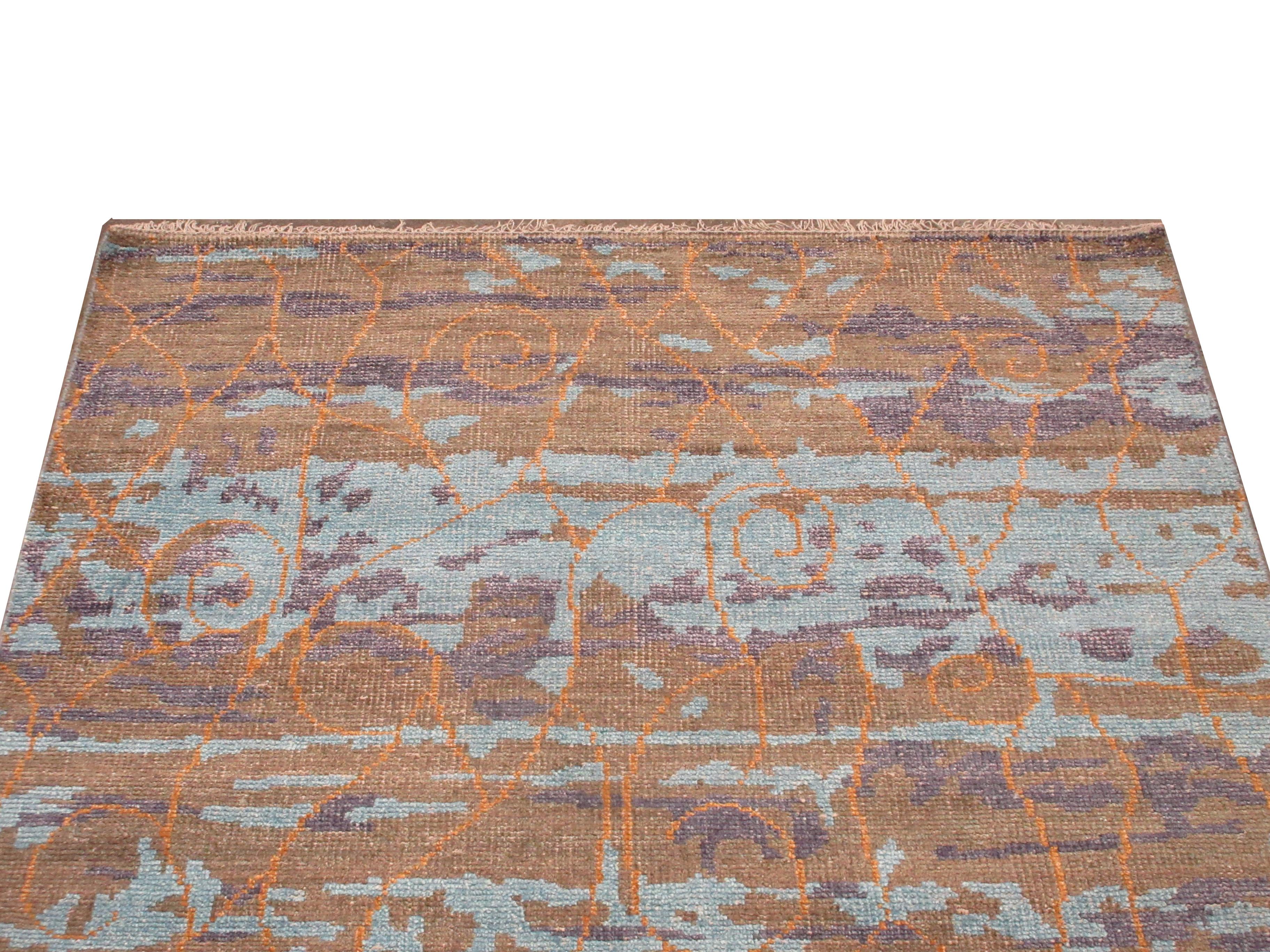 Moderner abstrakter Teppich (Indisch) im Angebot