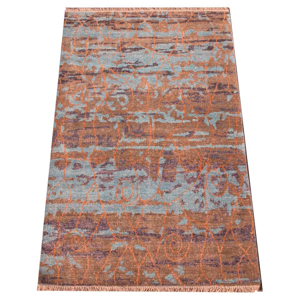 Large Black and Ivory Abstract Modern Casual Rug by Keivan Woven Arts ...