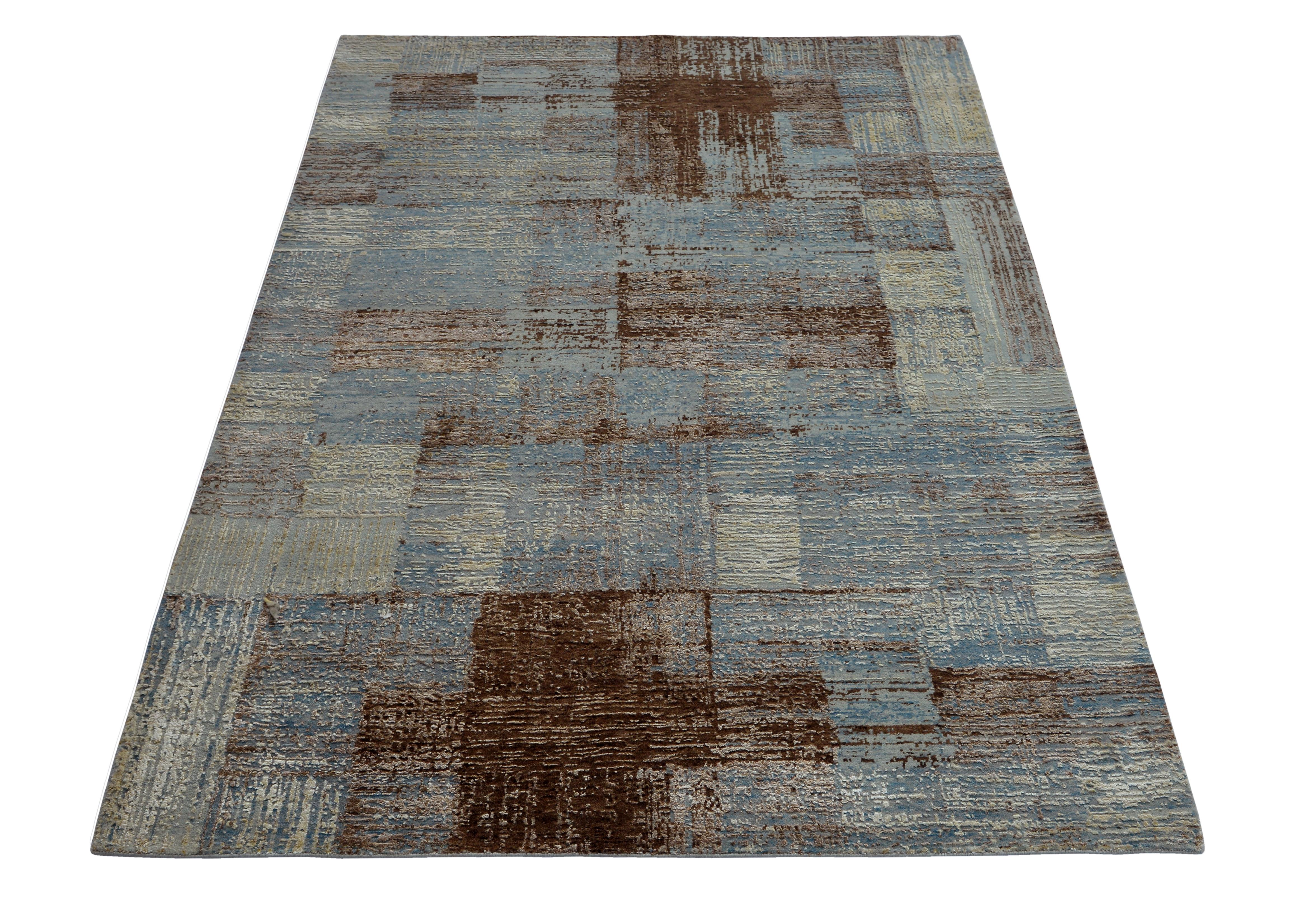 geometric abstract rug