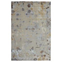 Moderner moderner abstrakter Teppich mit beigem und grauem All-Over-Muster von Teppich & Kelim