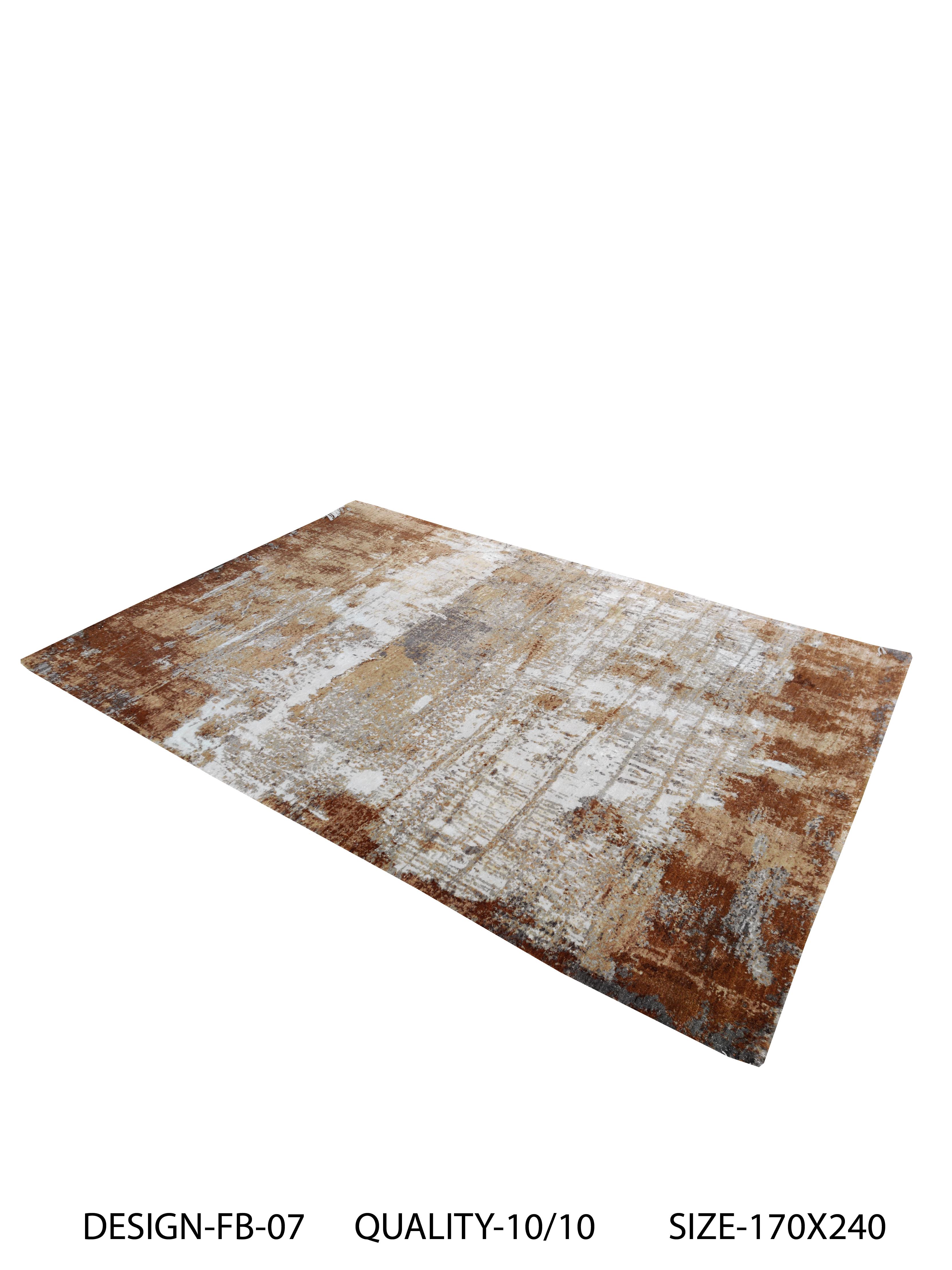 Modern Abstract Rug with Beige Brown and White All-Over Pattern by Rug & Kilim In New Condition In Long Island City, NY