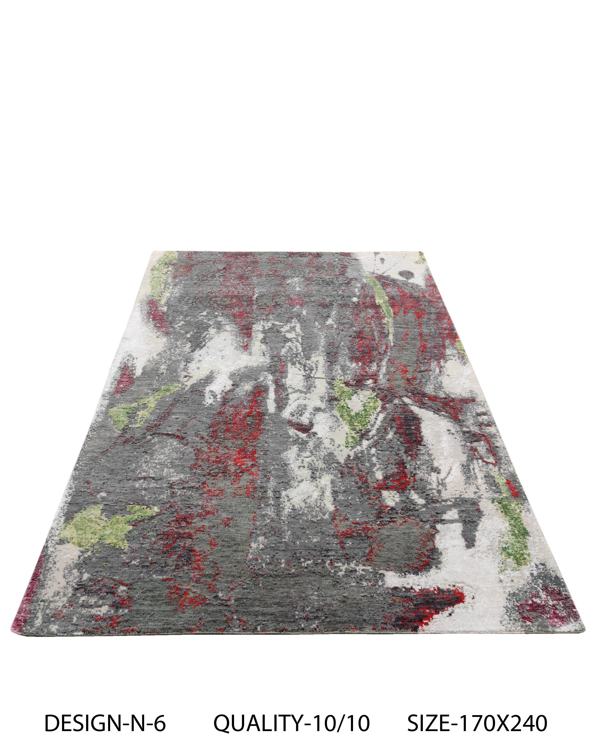 A new addition to the handmade rugs in the abstract rug line by Rug & Kilim, this 5'8