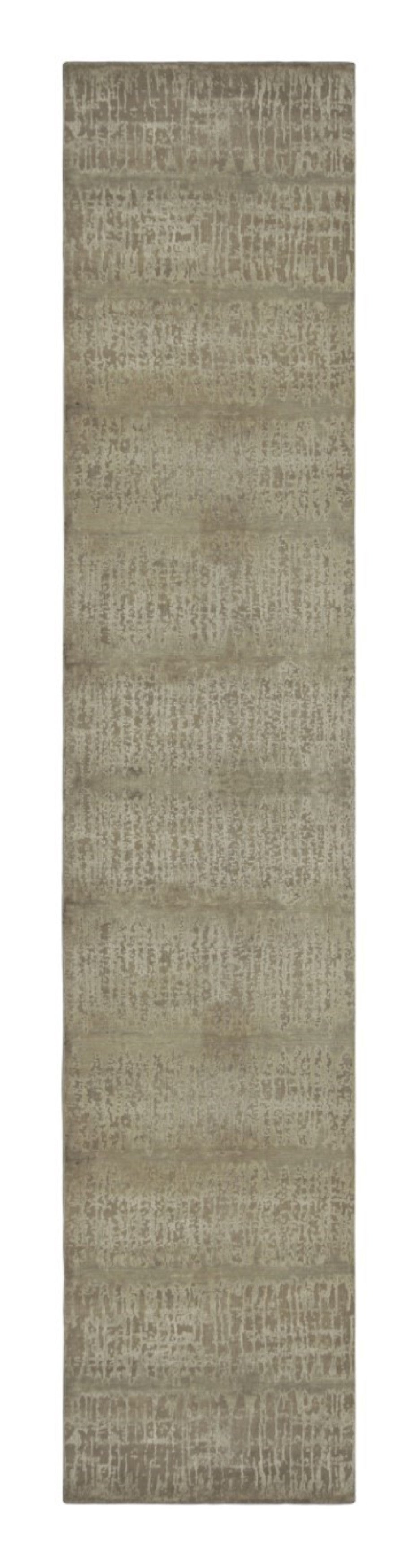 Alfombra de calle abstracta de gran tamaño Rug & Kilim en tonos beige-marrón en venta