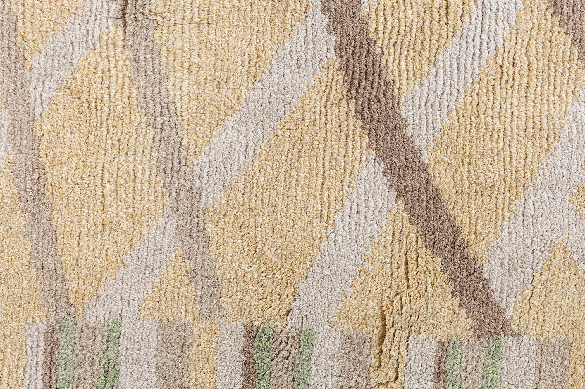 Moderner abstrakter skandinavisch inspirierter Wollteppich von Doris Leslie Blau (Skandinavische Moderne) im Angebot