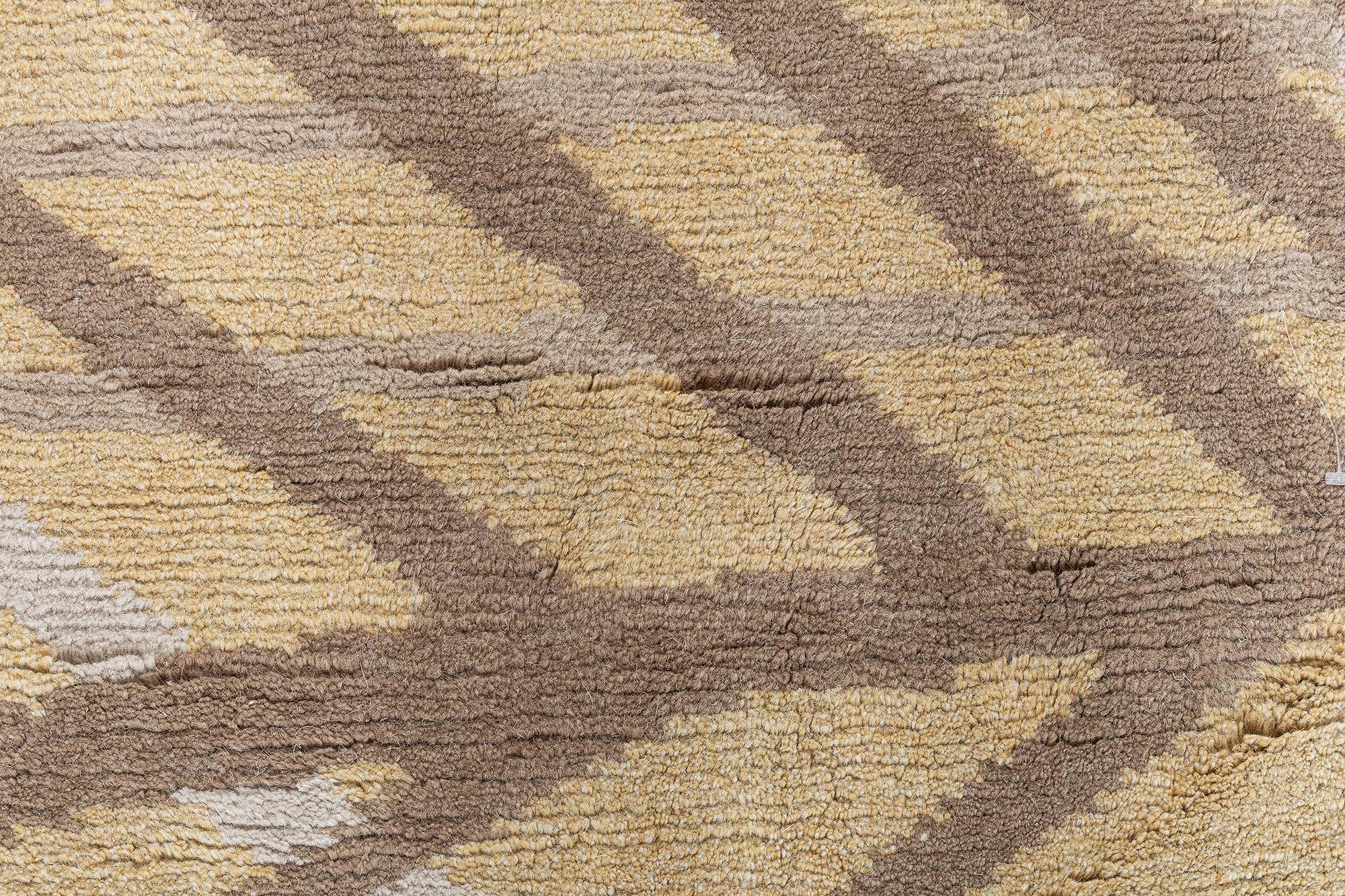 Moderner abstrakter skandinavisch inspirierter Wollteppich von Doris Leslie Blau (Nepalesisch) im Angebot