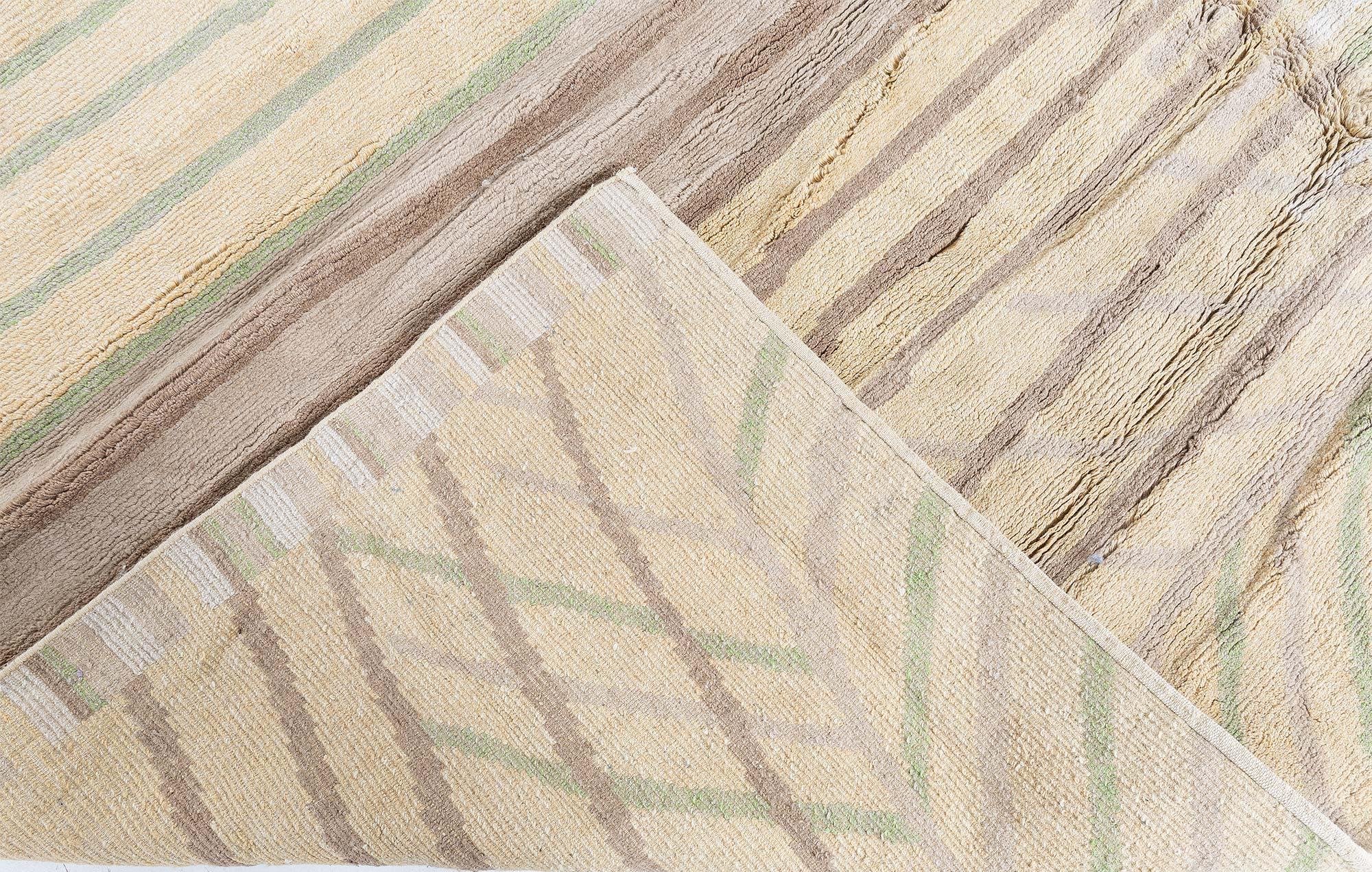 Moderner abstrakter skandinavisch inspirierter Wollteppich von Doris Leslie Blau (Wolle) im Angebot