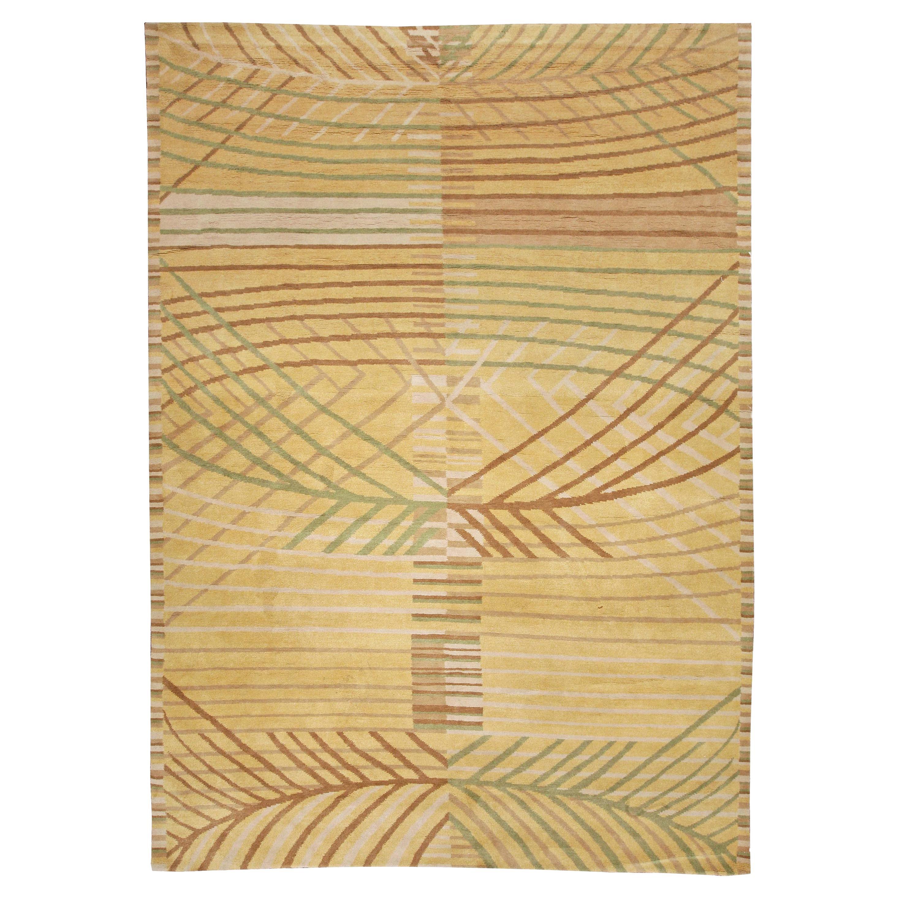 Modern Abstract Scandinavian-Inspired Wool Rug by Doris Leslie Blau For Sale